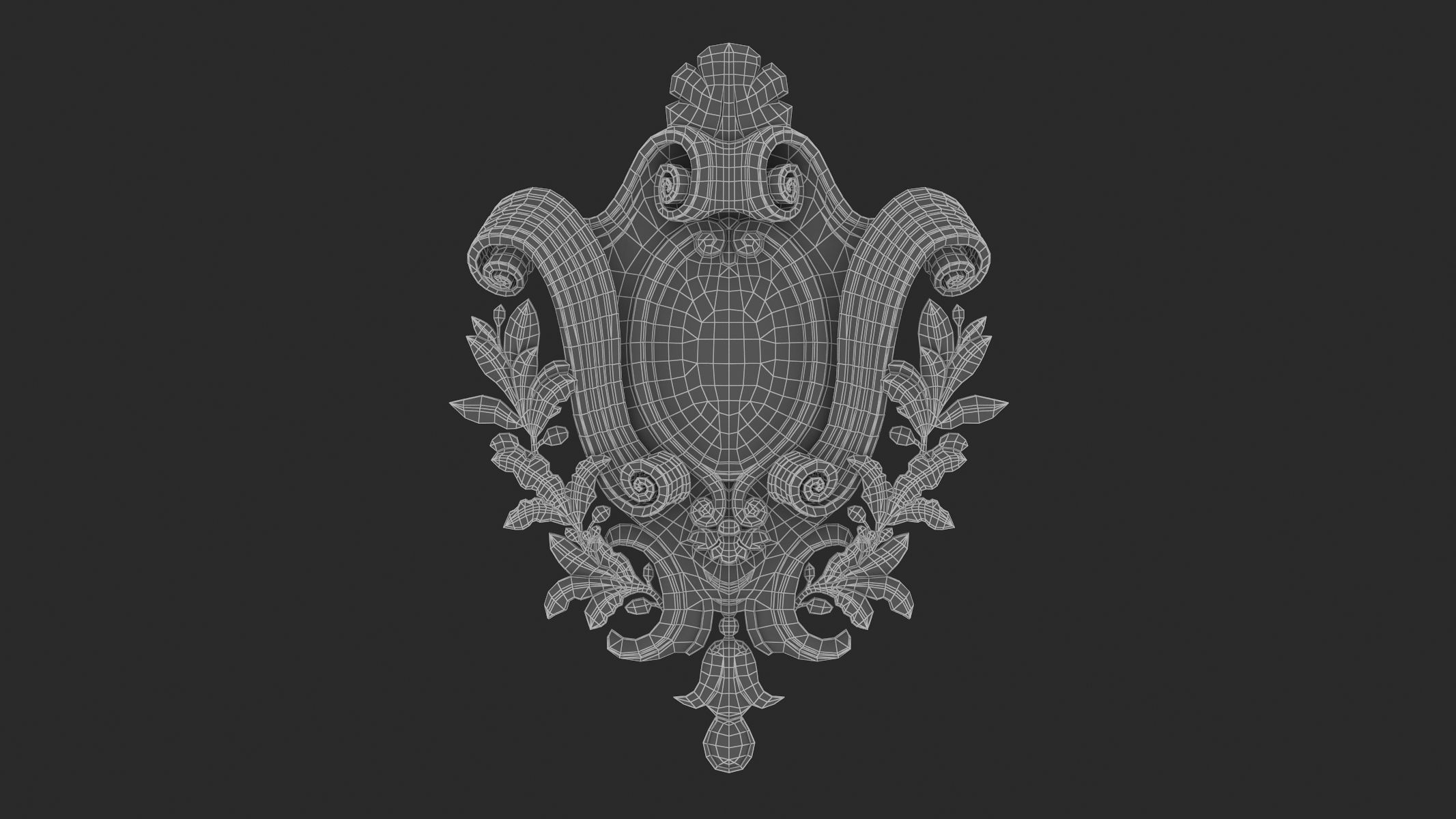 Cartouche Ornament 030 3D model_5