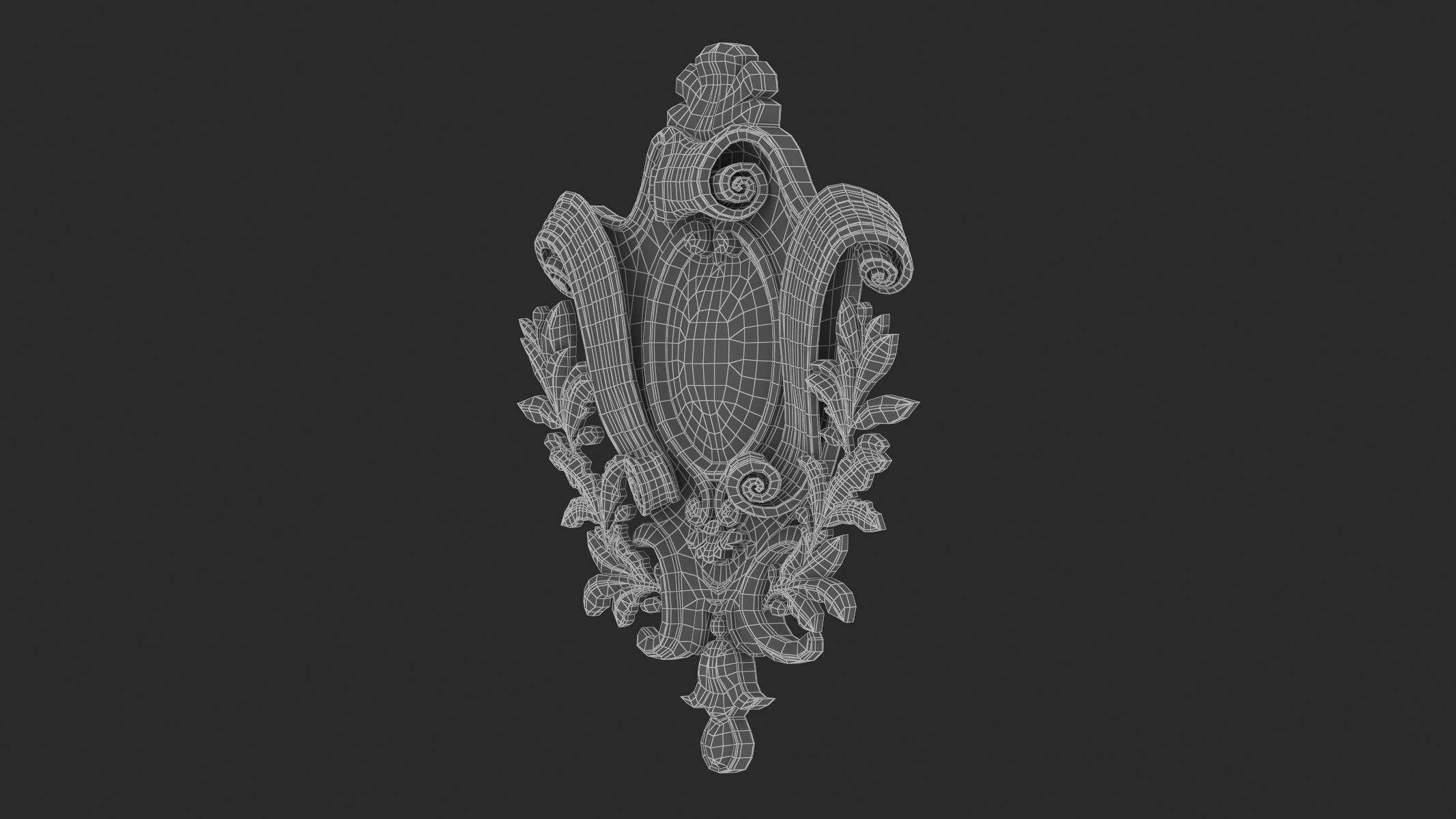 Cartouche Ornament 030 3D model_7