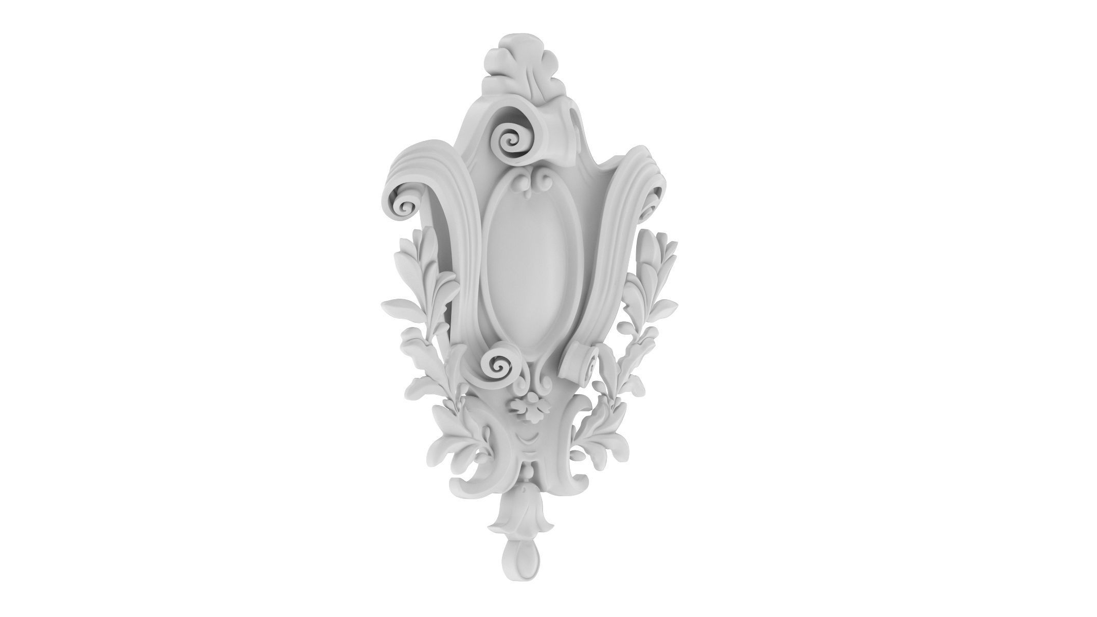 Cartouche Ornament 030 3D model_1