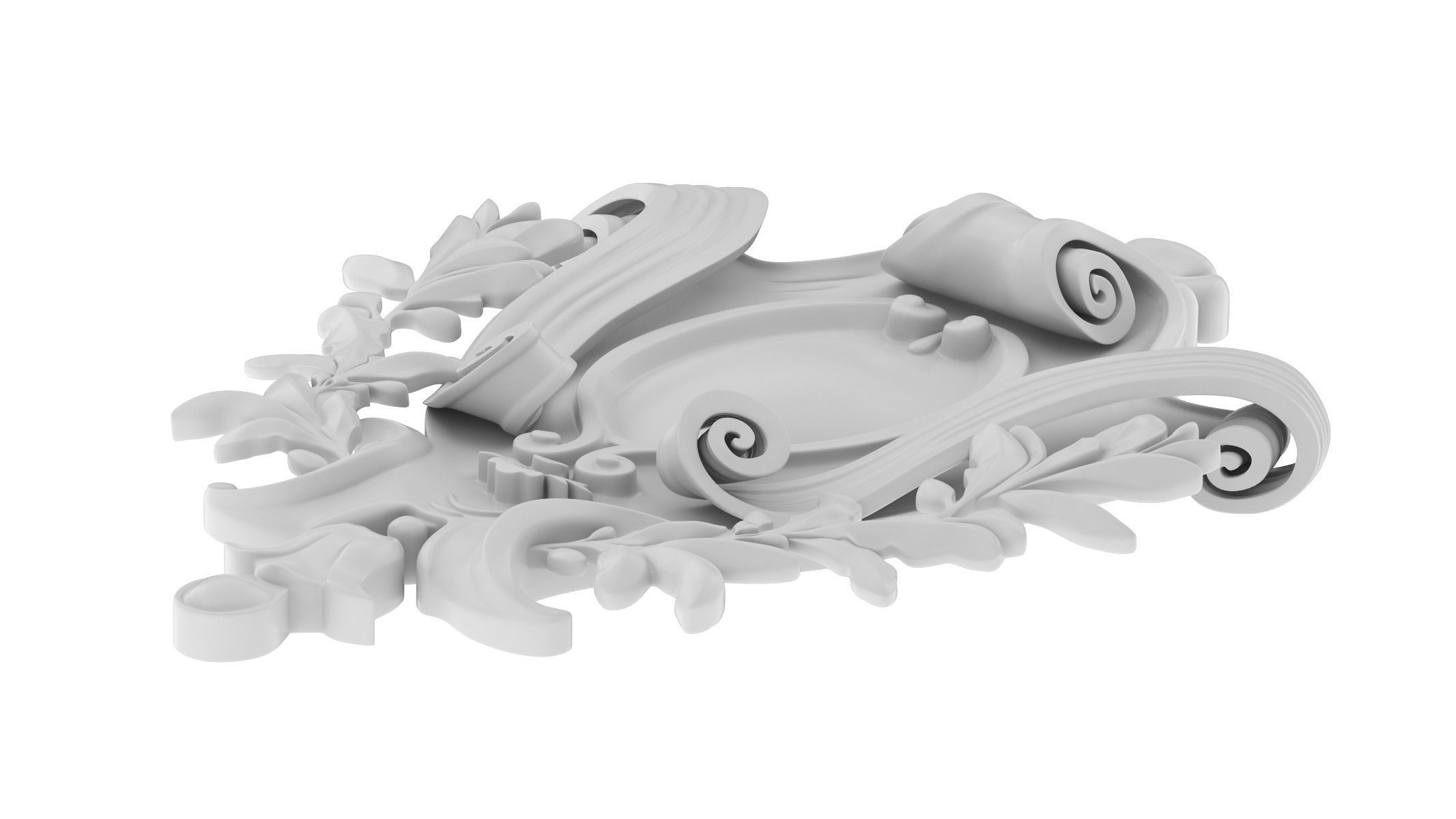 Cartouche Ornament 030 3D model_4