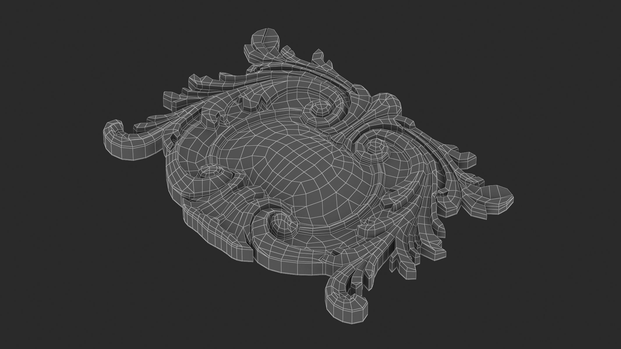 Cartouche Ornament 032 3D model_8