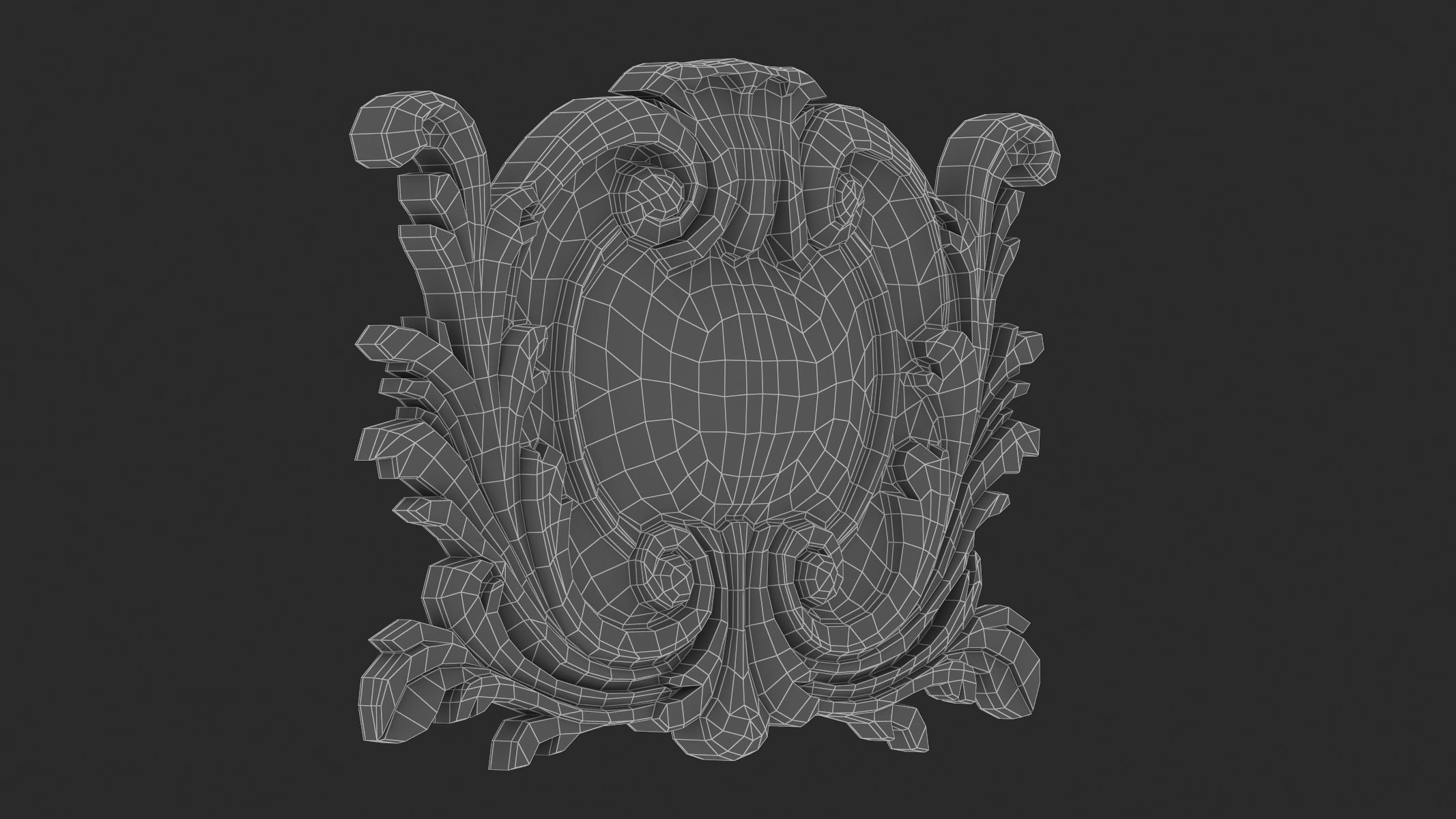 Cartouche Ornament 032 3D model_6