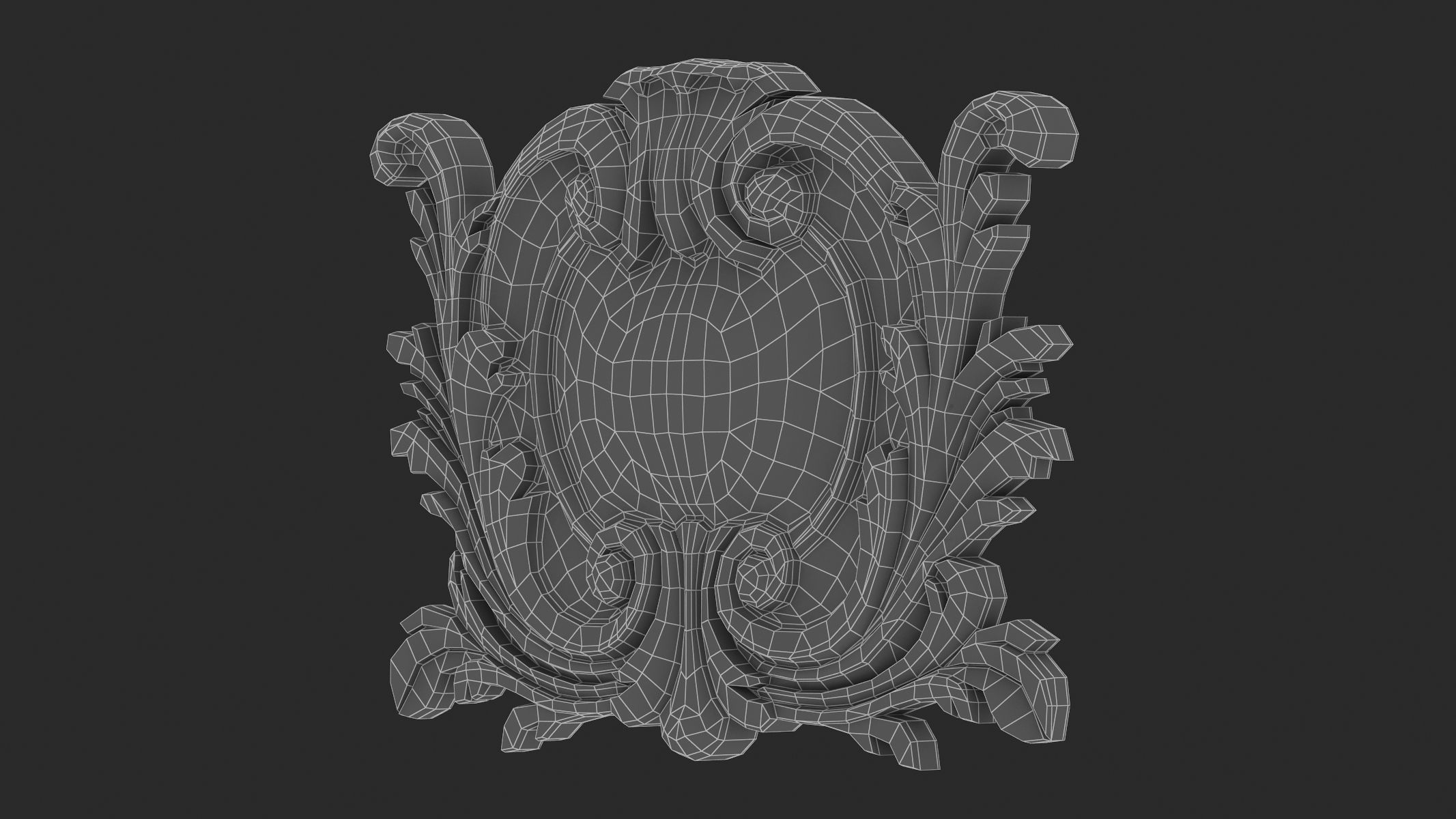 Cartouche Ornament 032 3D model_7