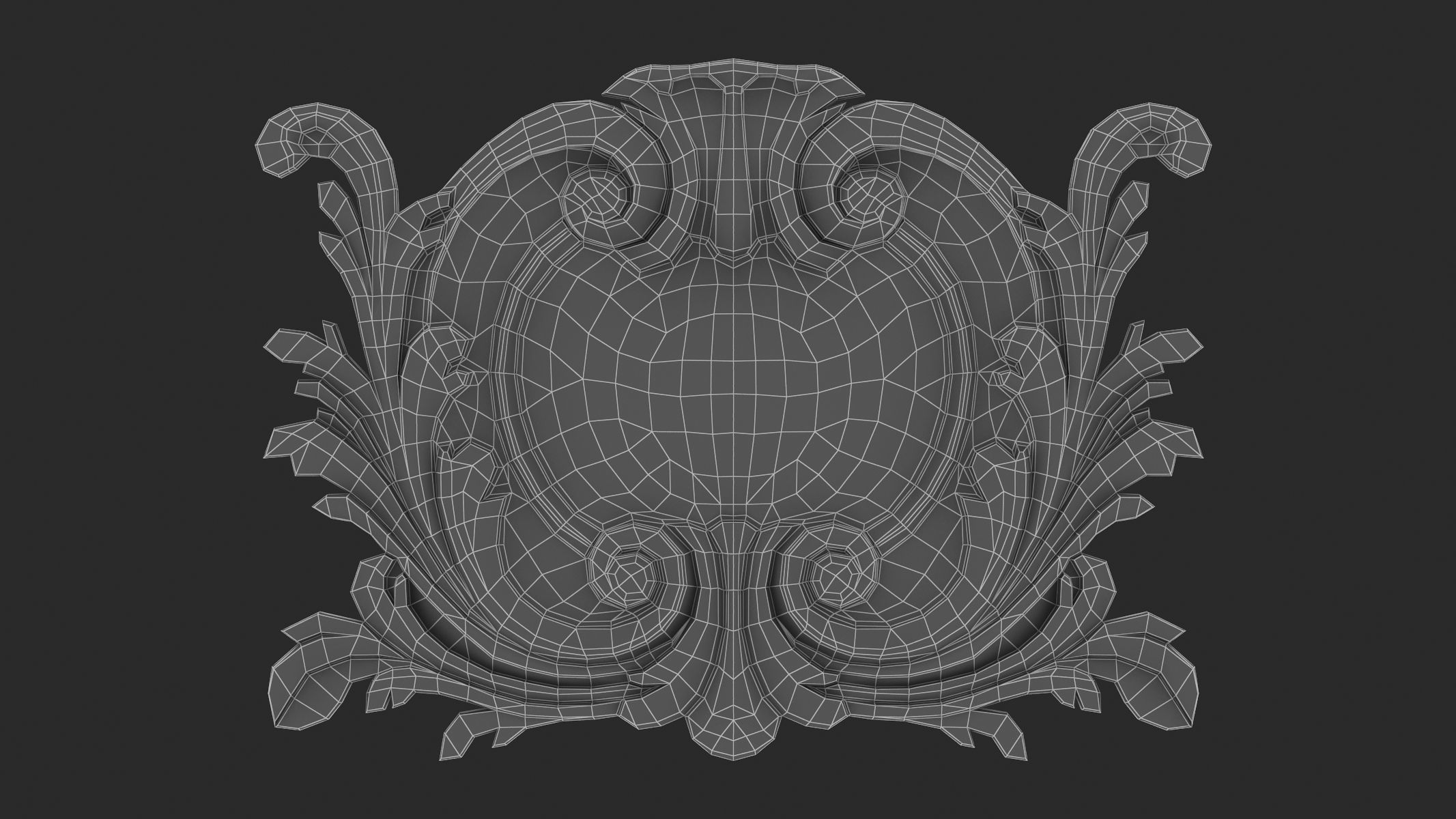 Cartouche Ornament 032 3D model_5