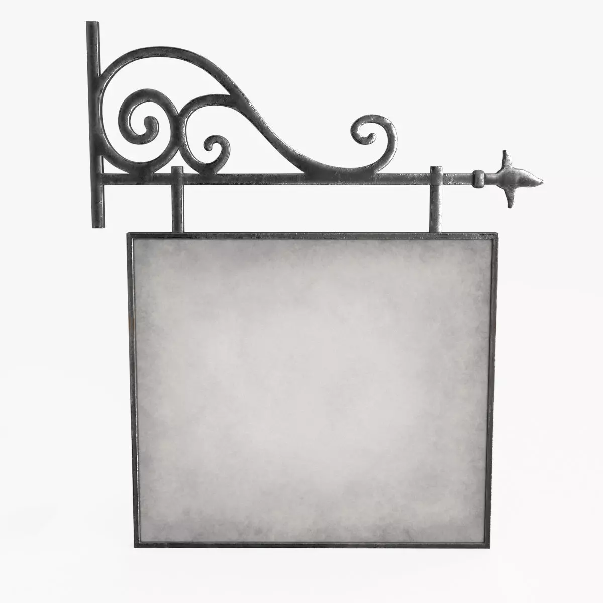 Street Signboard Low-poly 3D model_0