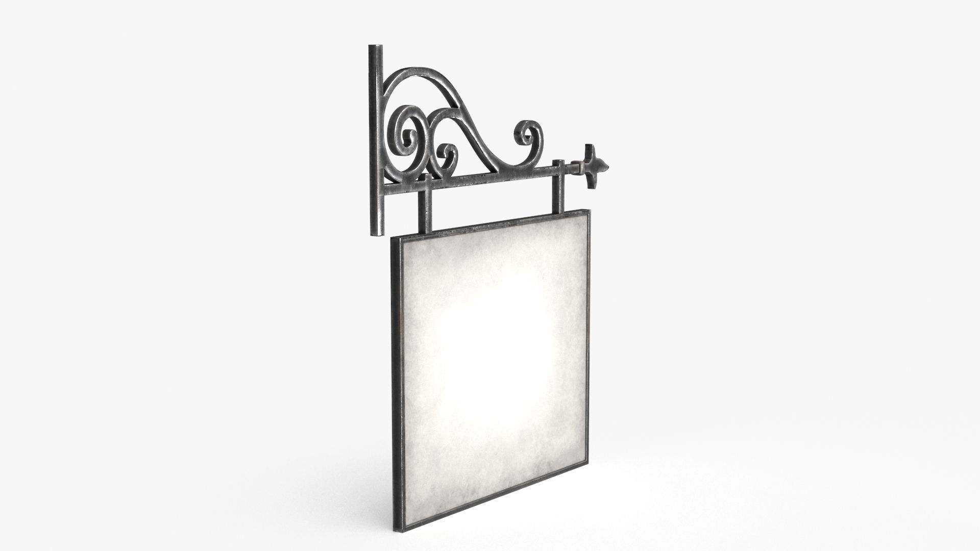 Street Signboard Low-poly 3D model_6