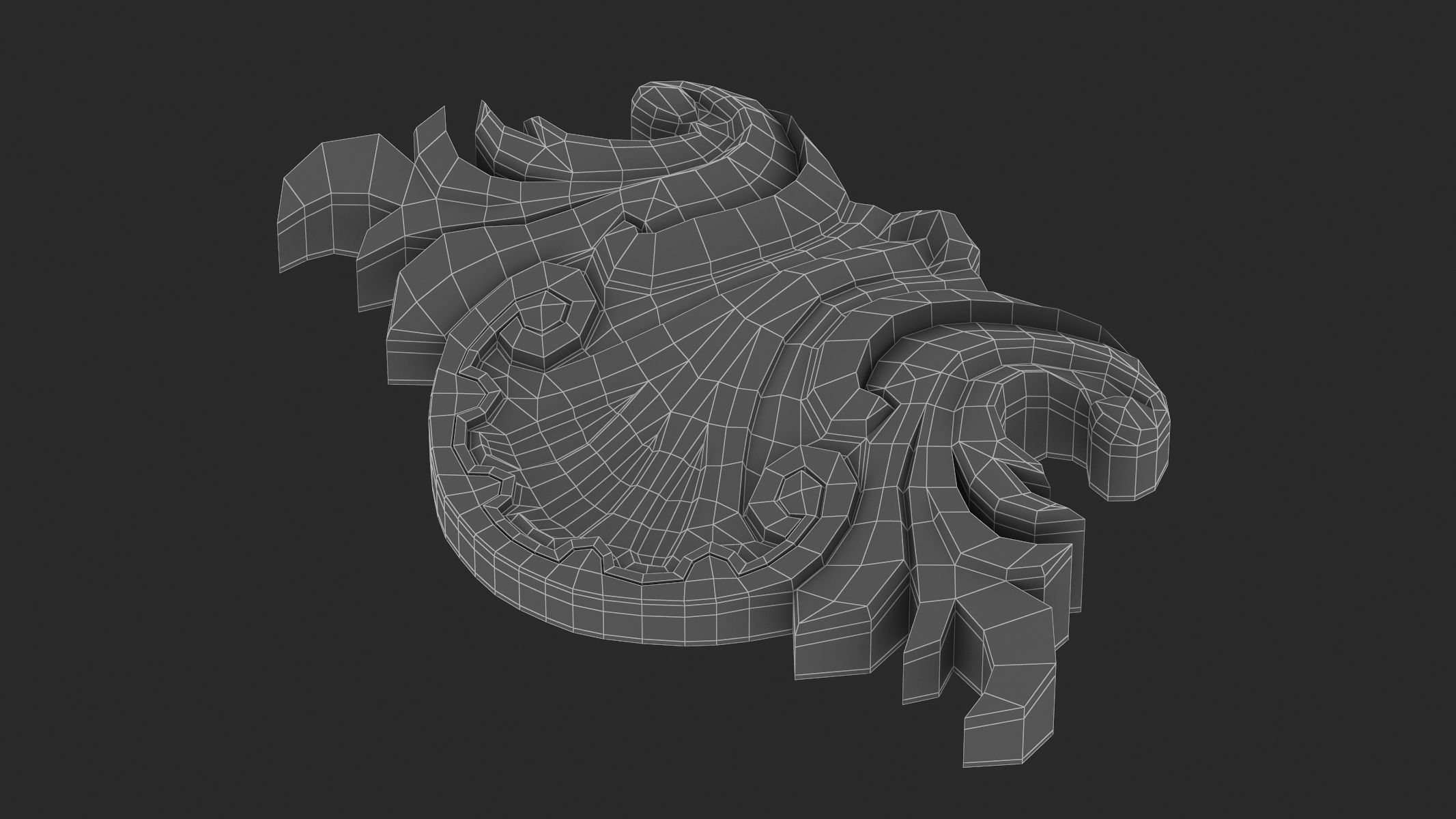 Cartouche Ornament 034 3D model_8