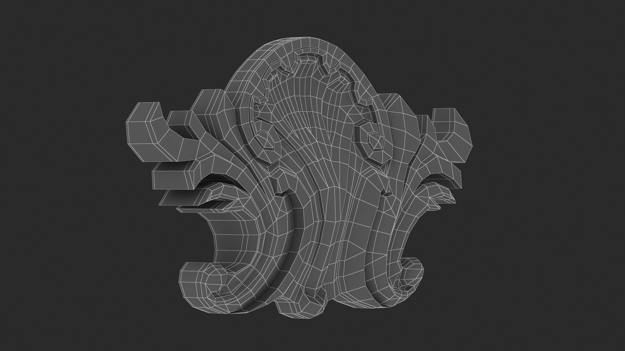 Cartouche Ornament 034 3D model_6