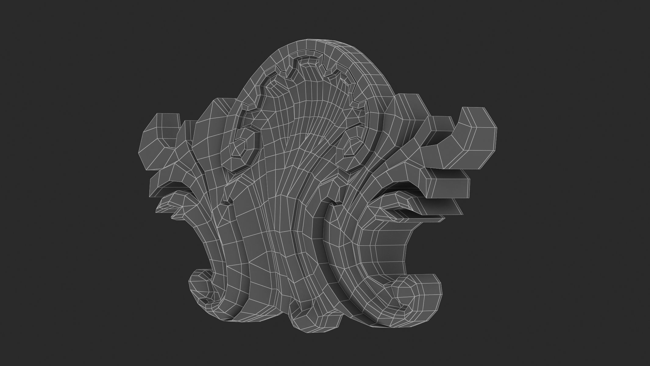 Cartouche Ornament 034 3D model_7