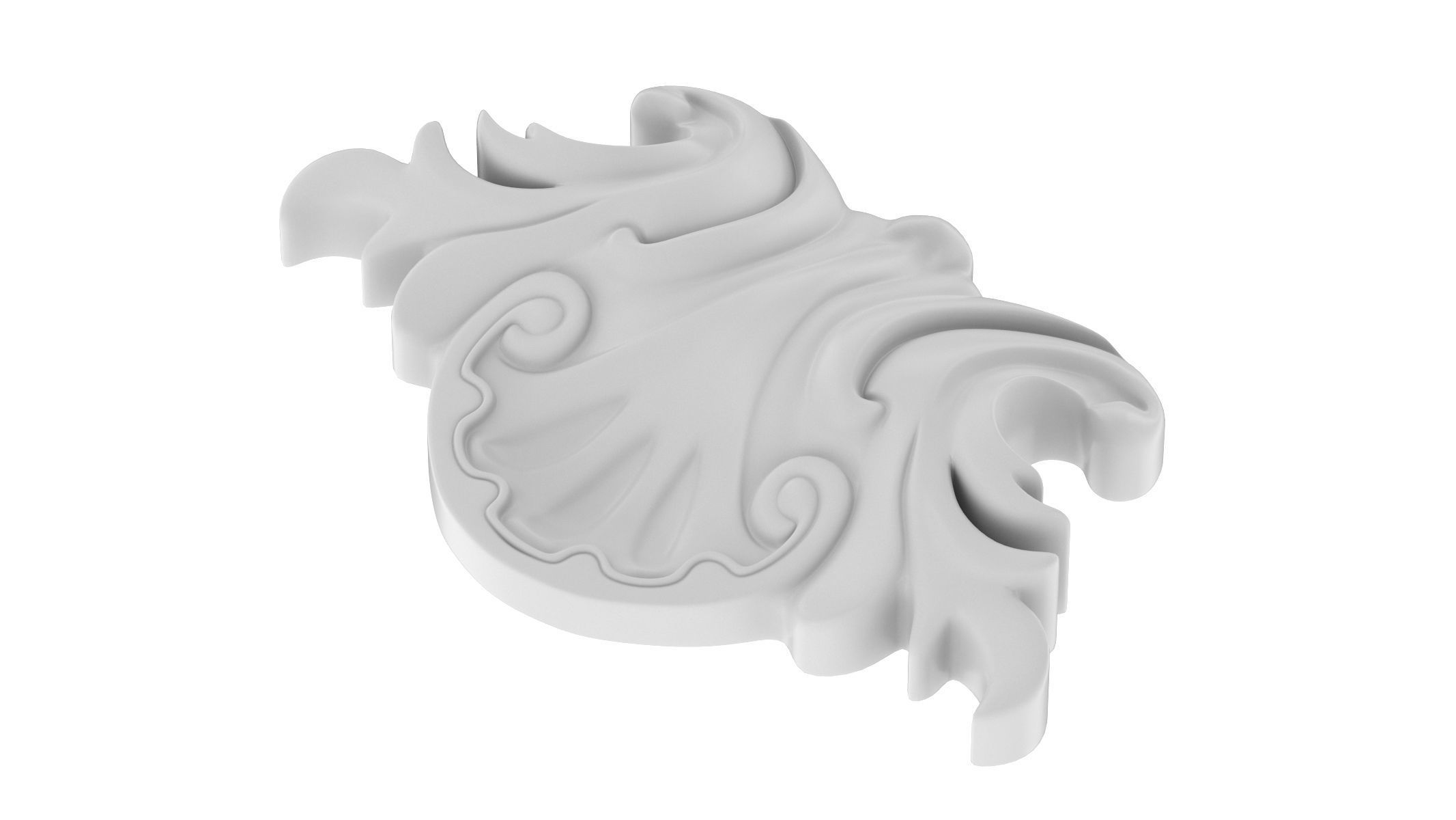 Cartouche Ornament 034 3D model_3