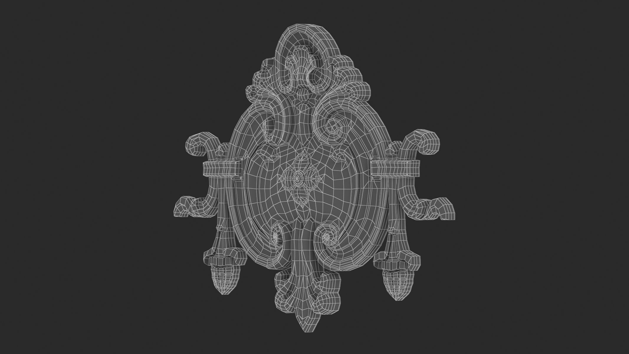 Cartouche Ornament 040 3D model_7