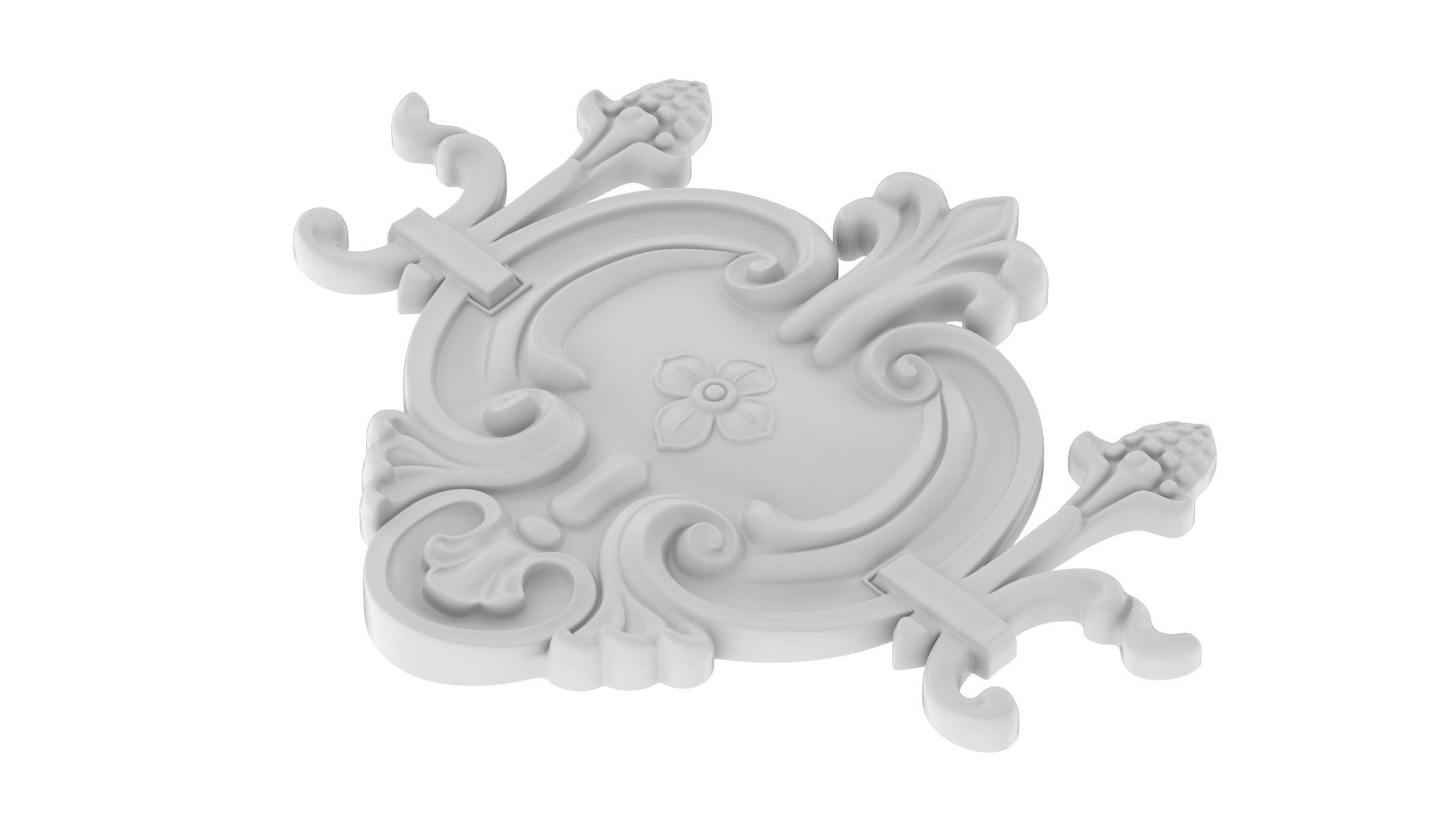 Cartouche Ornament 040 3D model_3