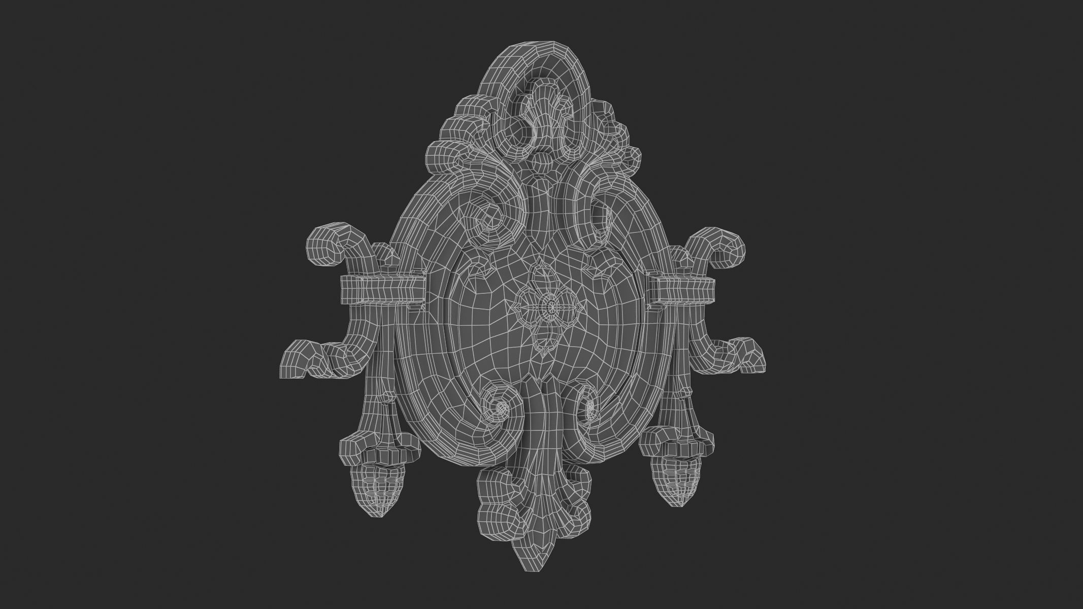 Cartouche Ornament 040 3D model_6