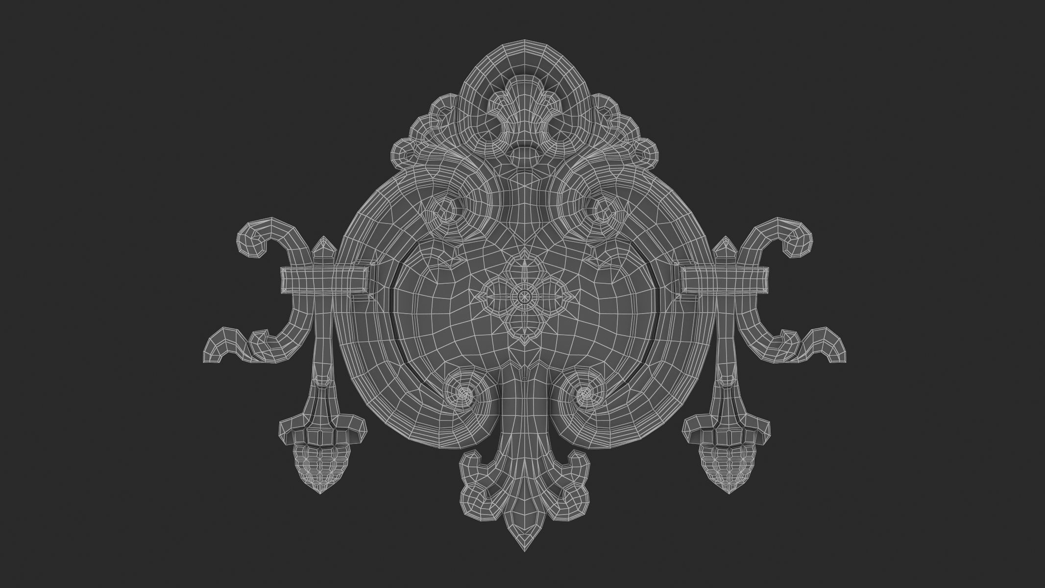 Cartouche Ornament 040 3D model_5
