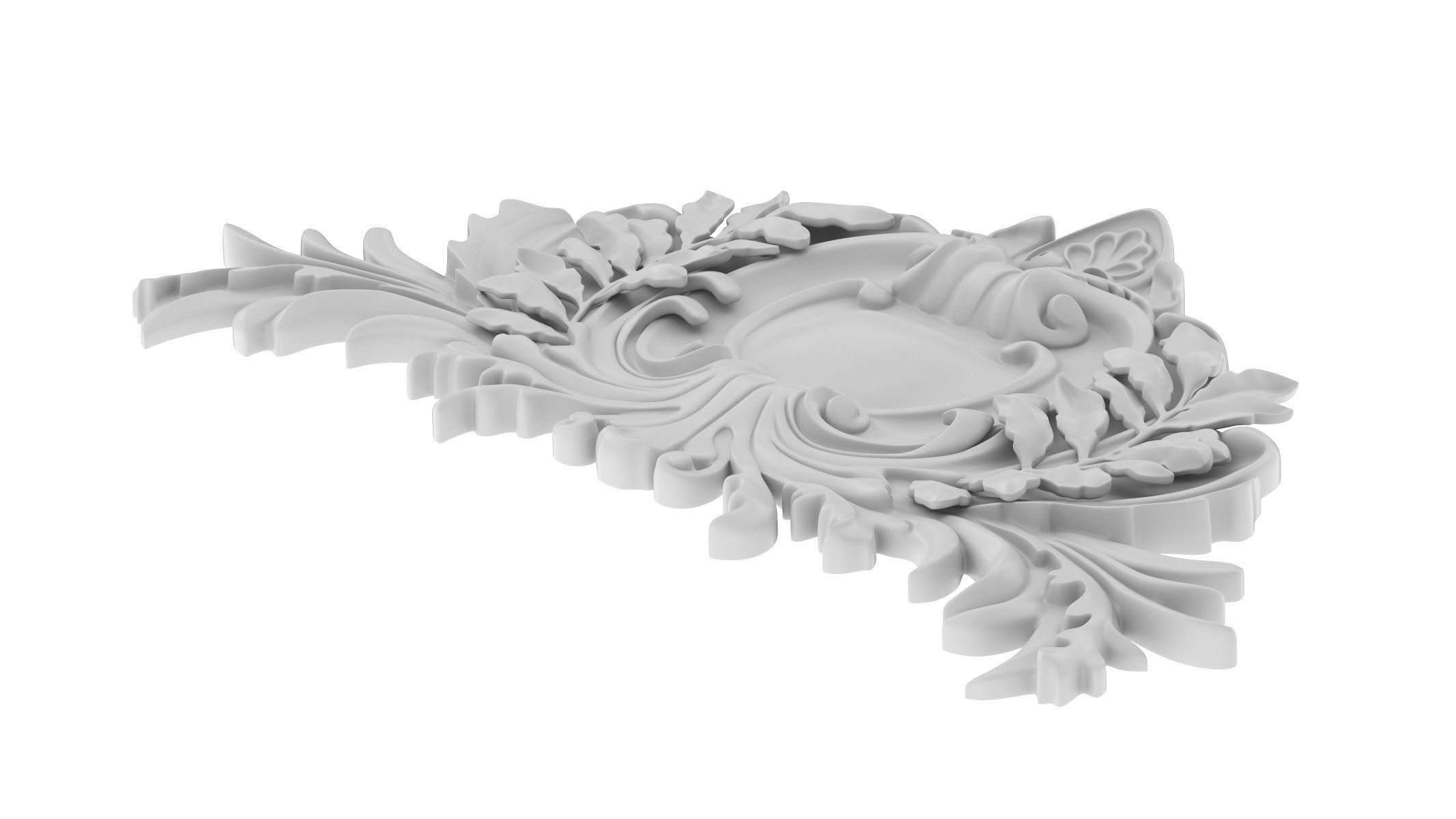 Cartouche Ornament 041 3D model_4