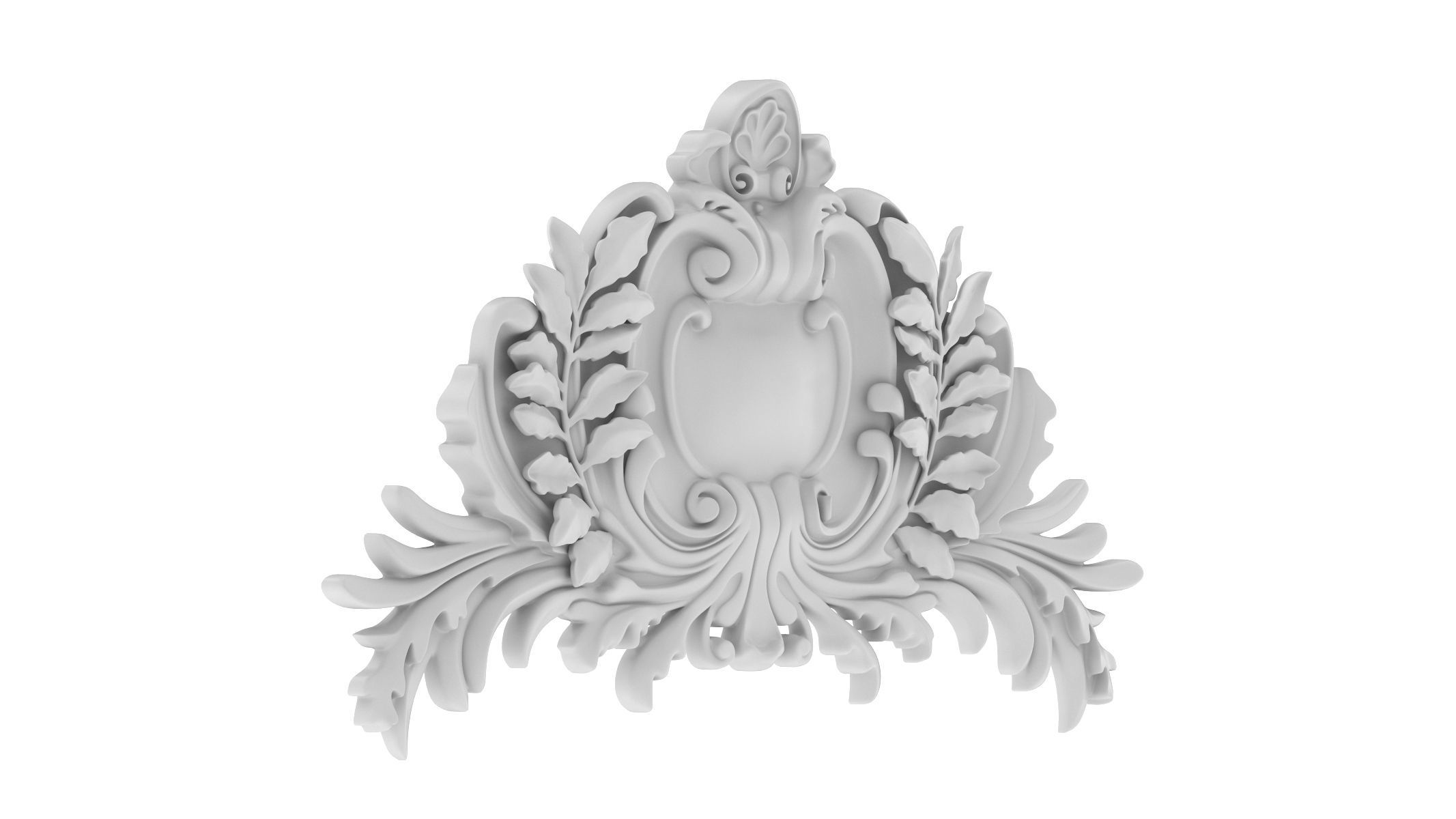Cartouche Ornament 041 3D model_1
