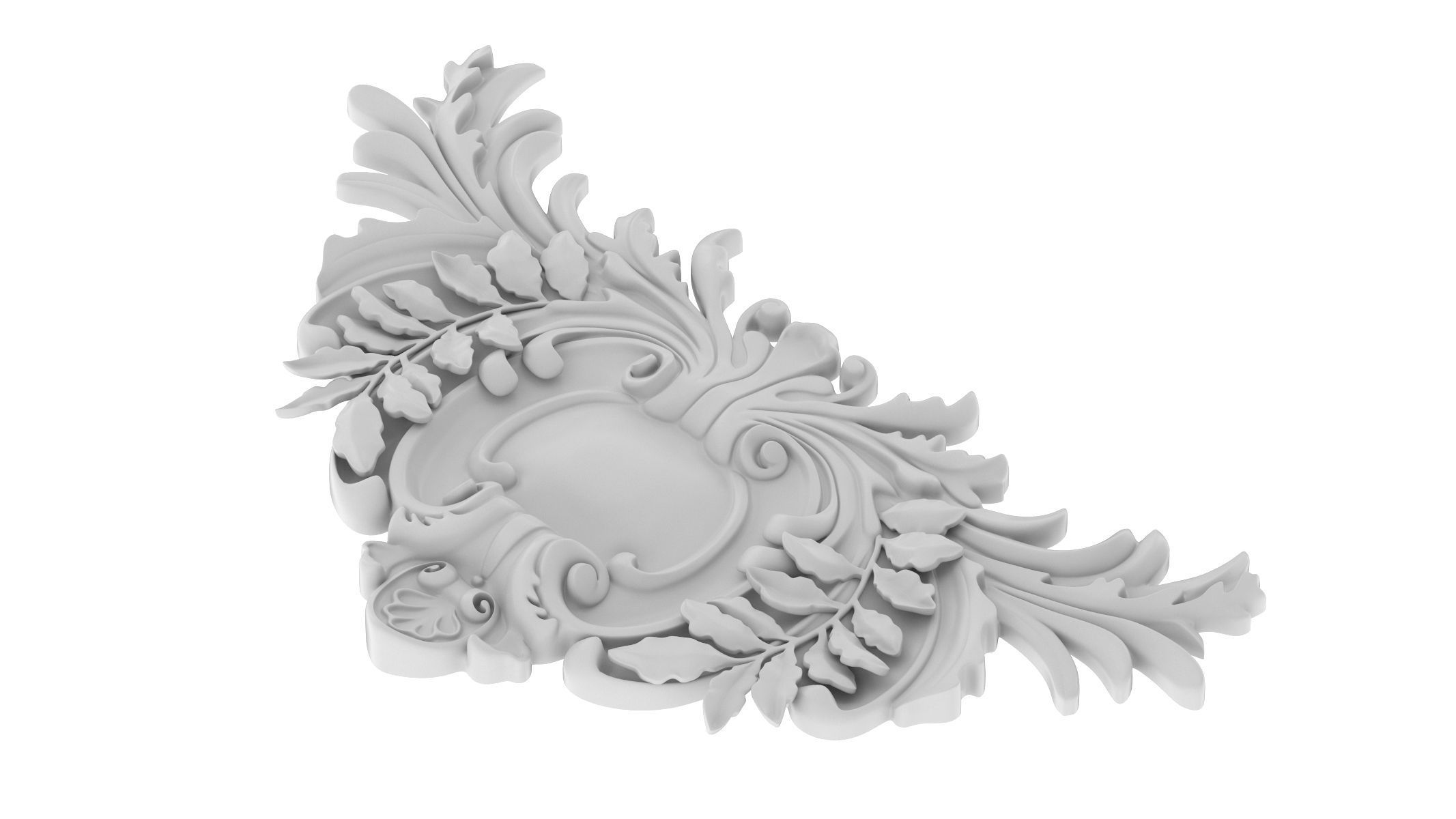 Cartouche Ornament 041 3D model_3