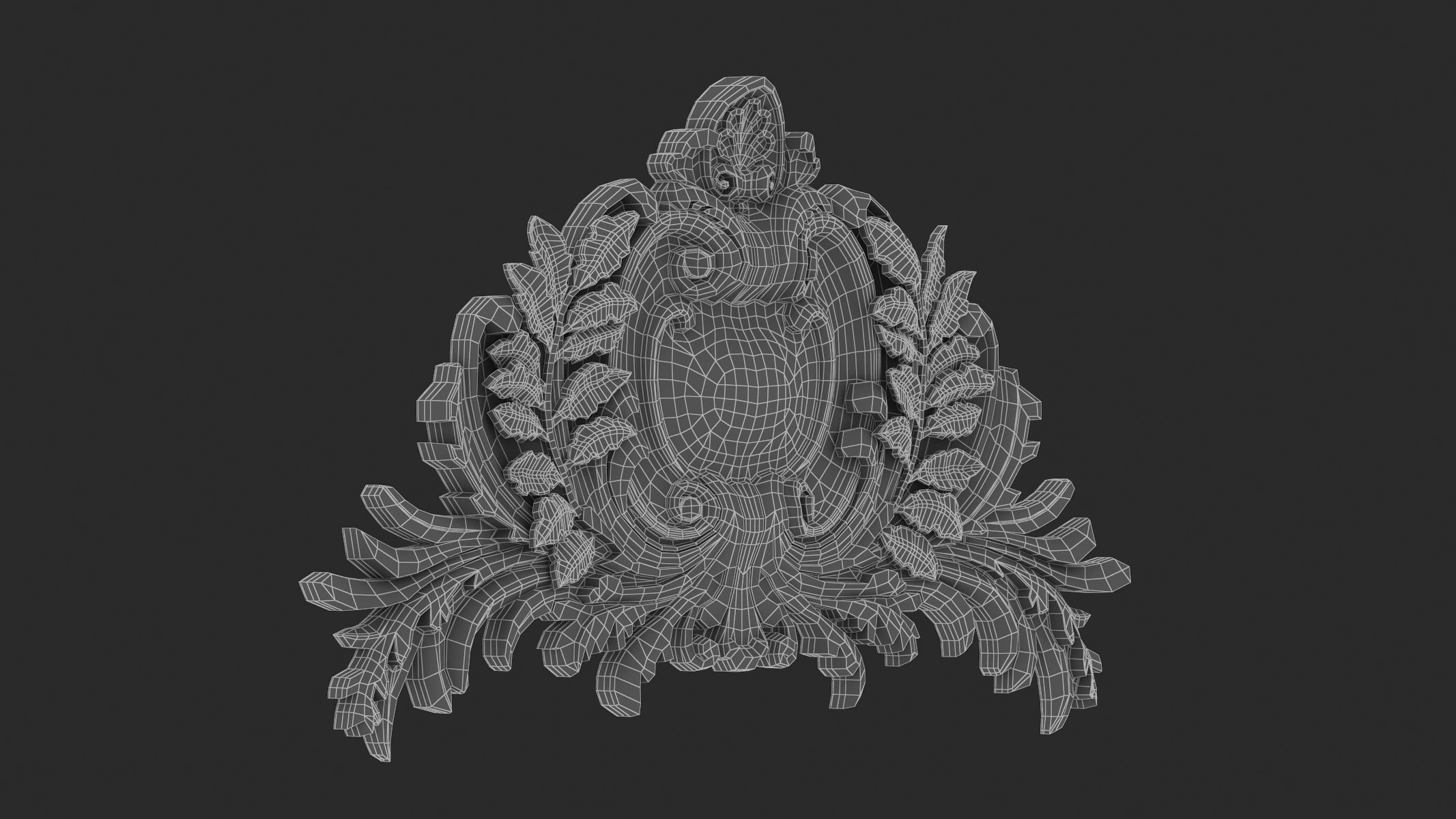 Cartouche Ornament 041 3D model_6