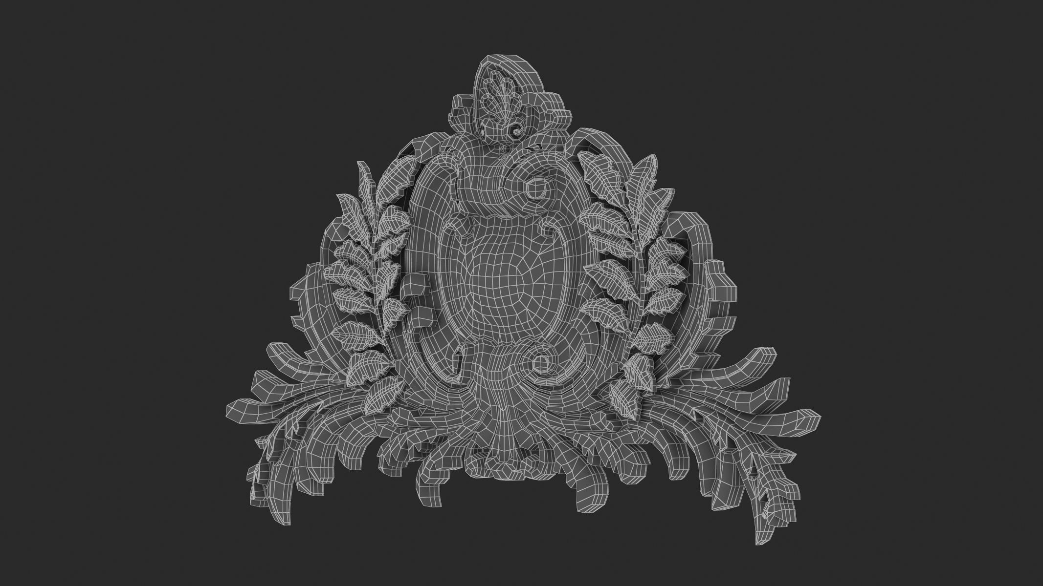 Cartouche Ornament 041 3D model_7