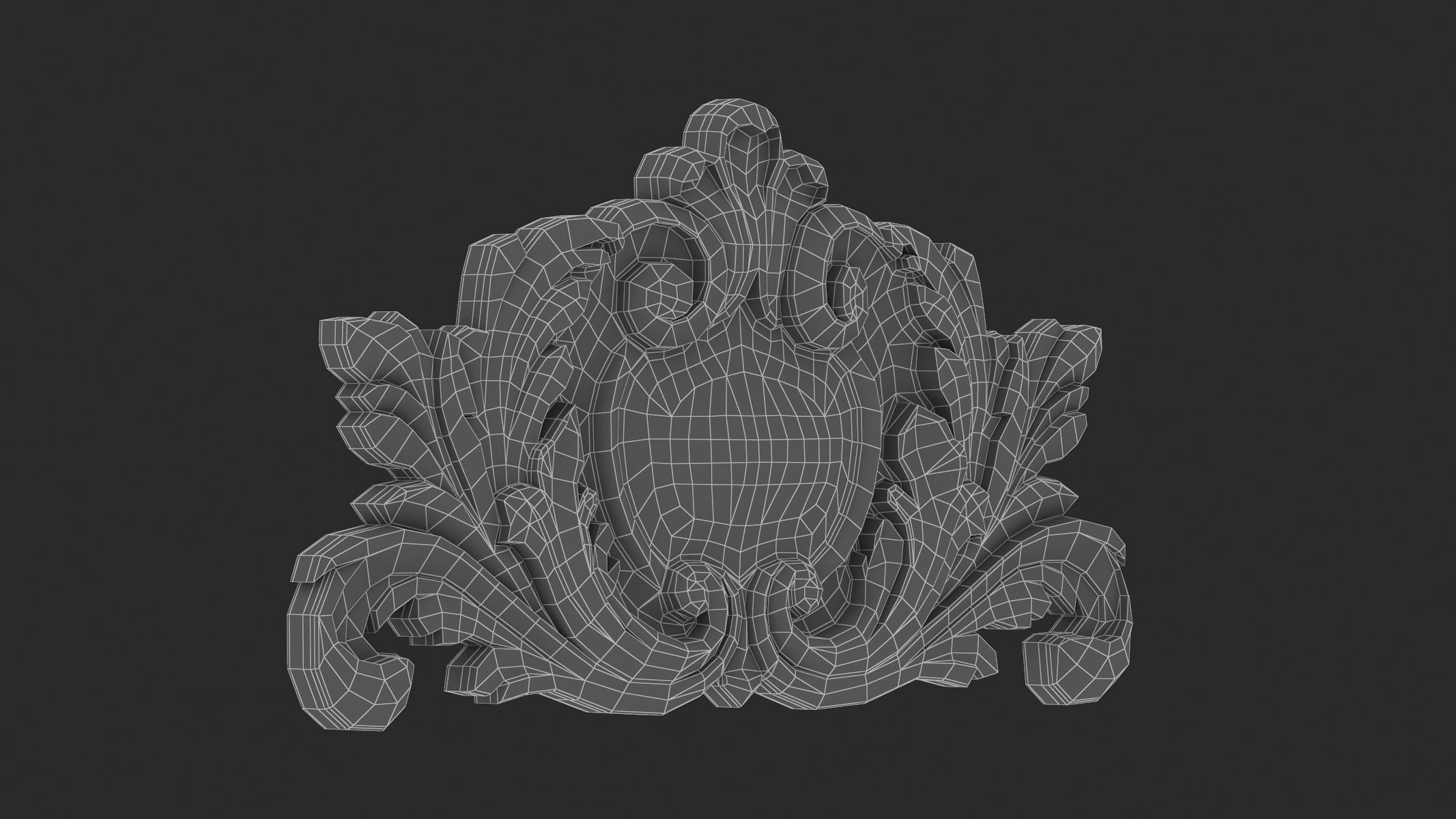 Cartouche Ornament 042 3D model_6