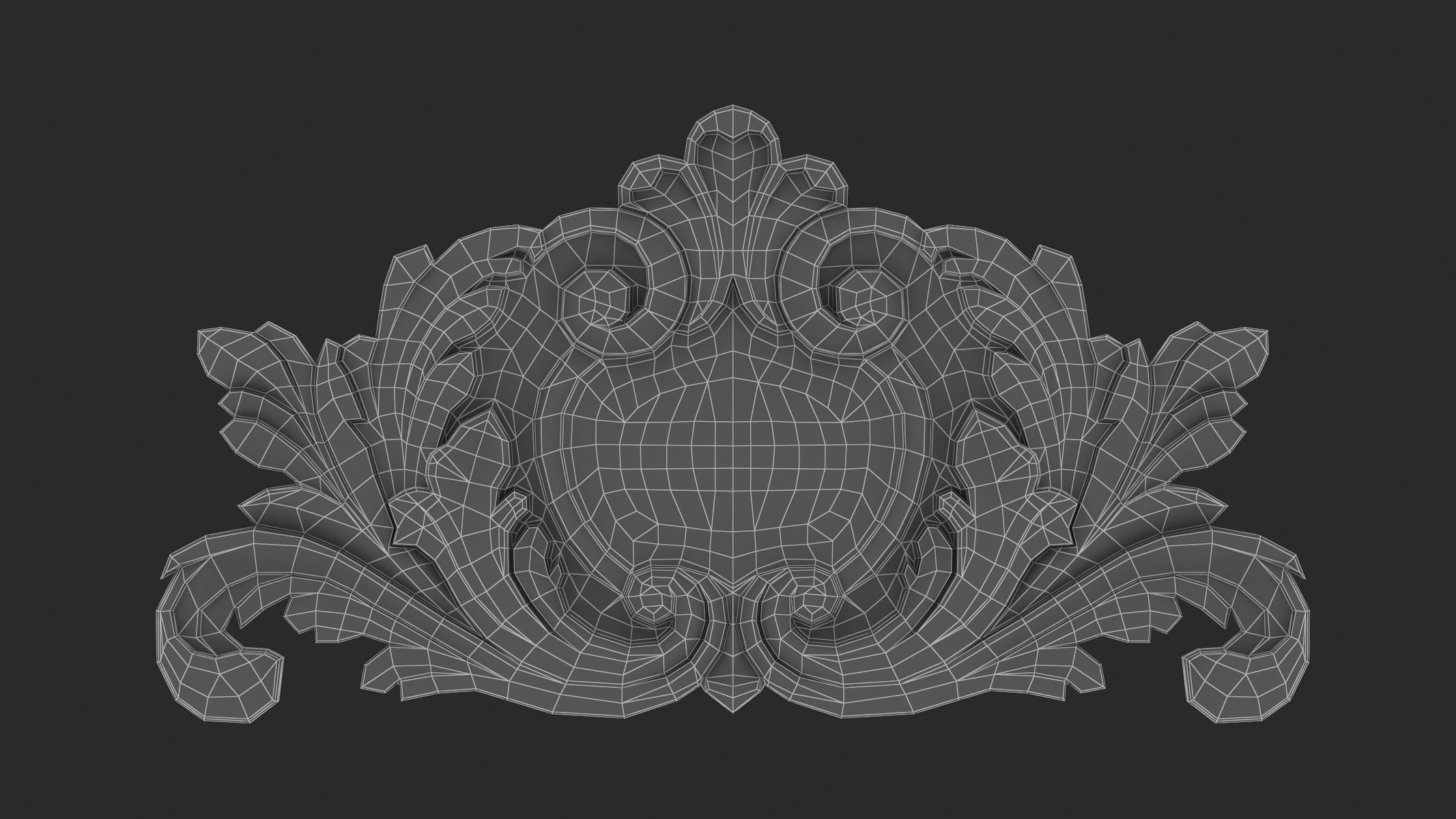 Cartouche Ornament 042 3D model_5