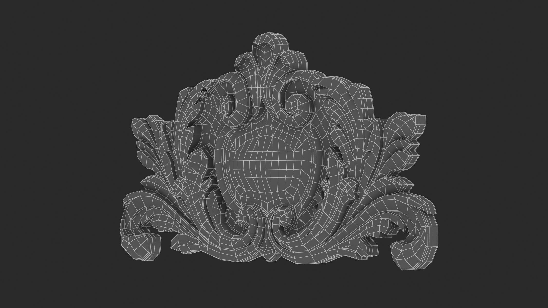 Cartouche Ornament 042 3D model_7