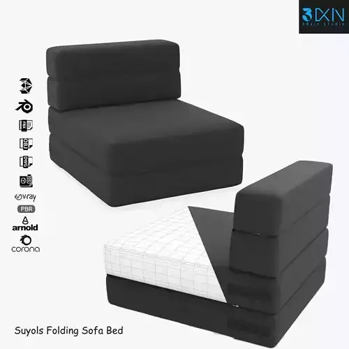 Suyols Folding Sofa Bed 3D model
