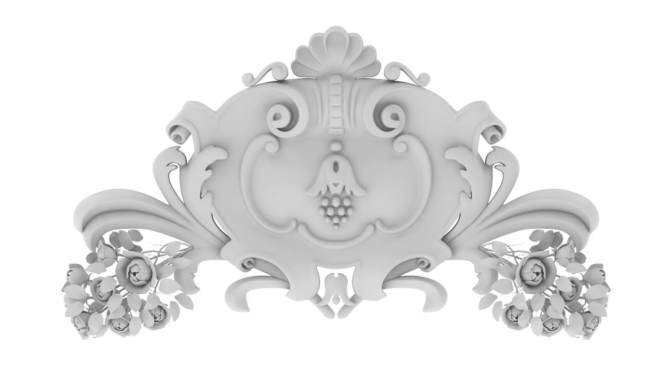 Cartouche Ornament 043 3D model_0