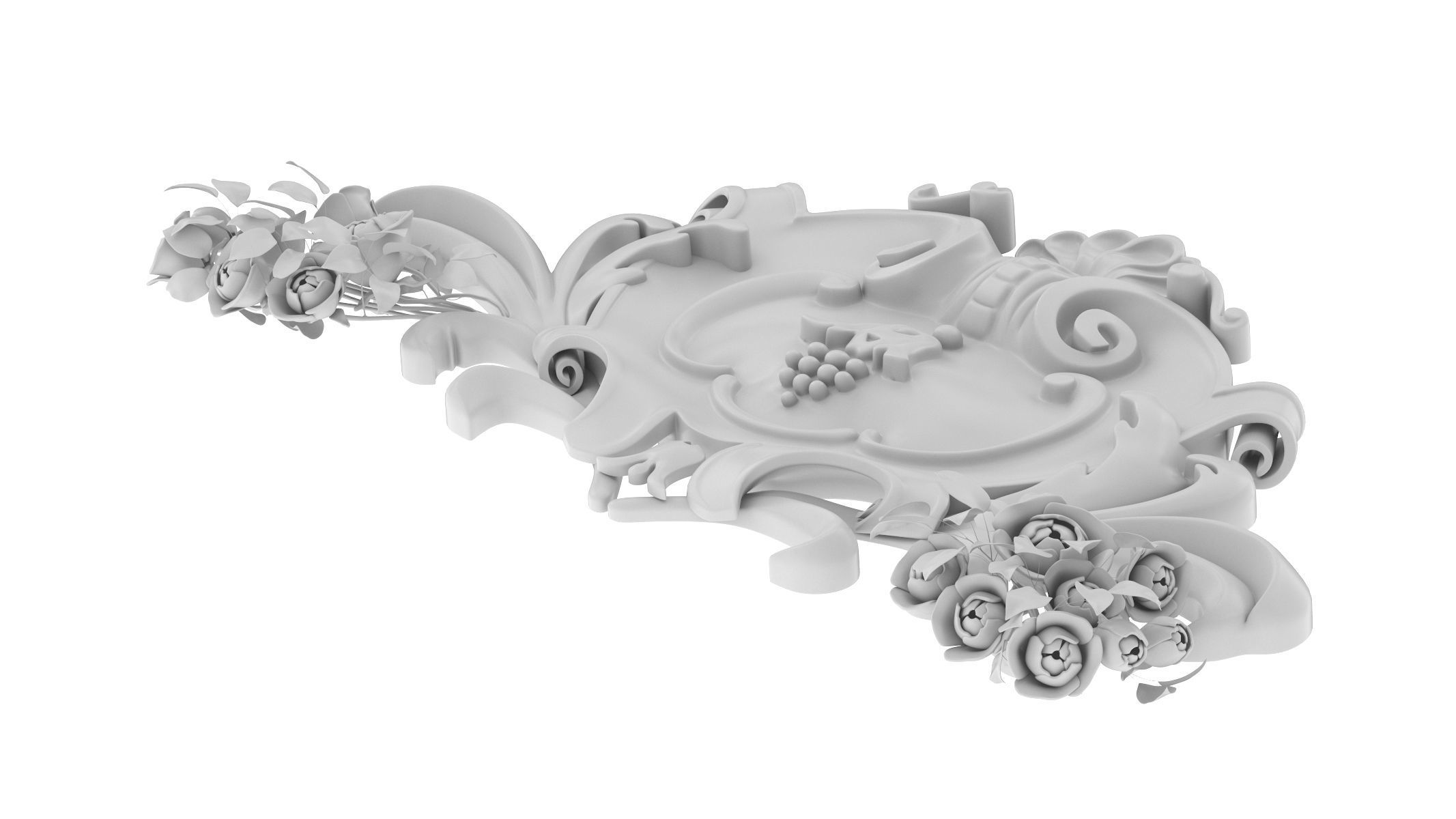 Cartouche Ornament 043 3D model_4