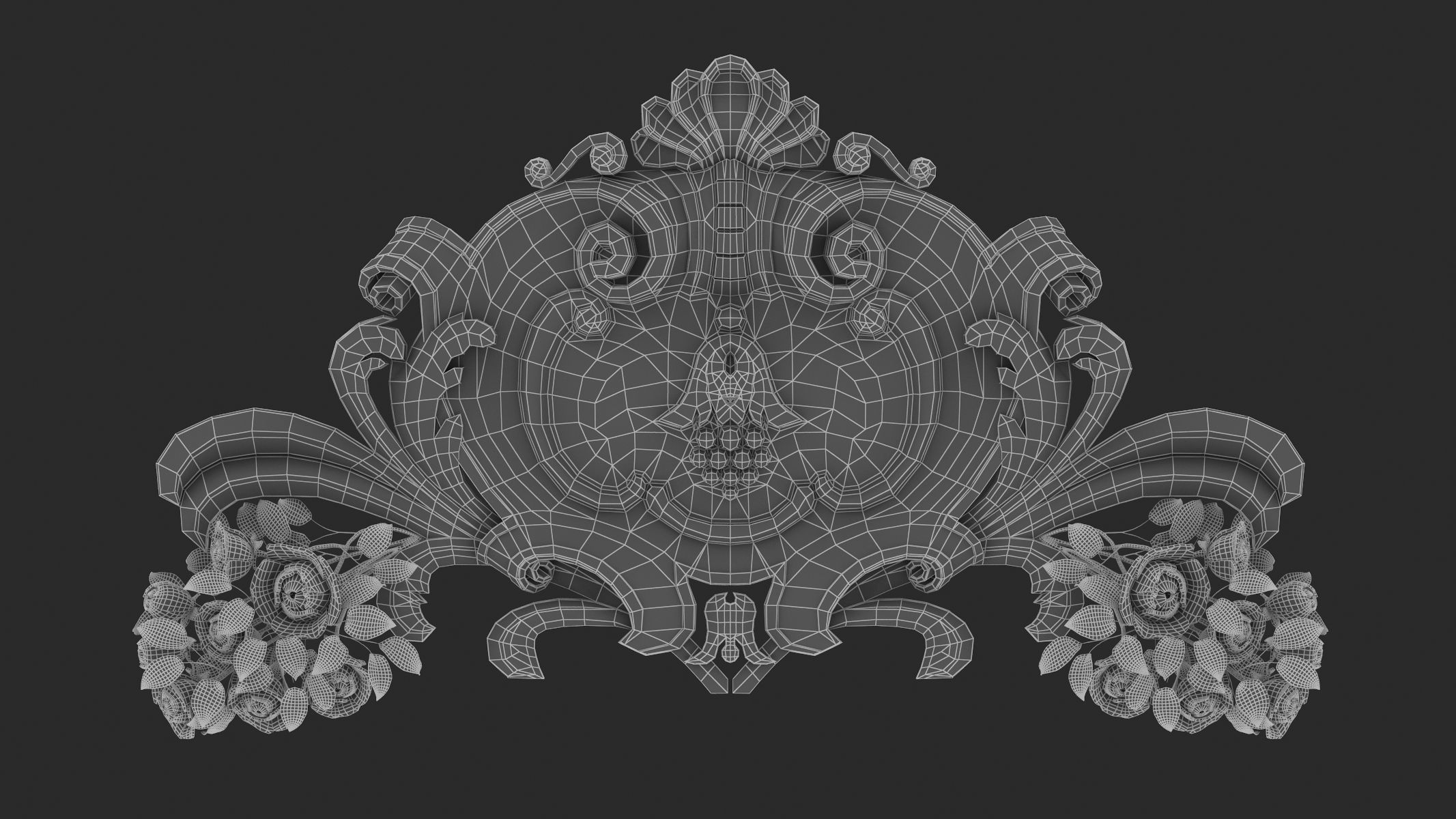 Cartouche Ornament 043 3D model_5