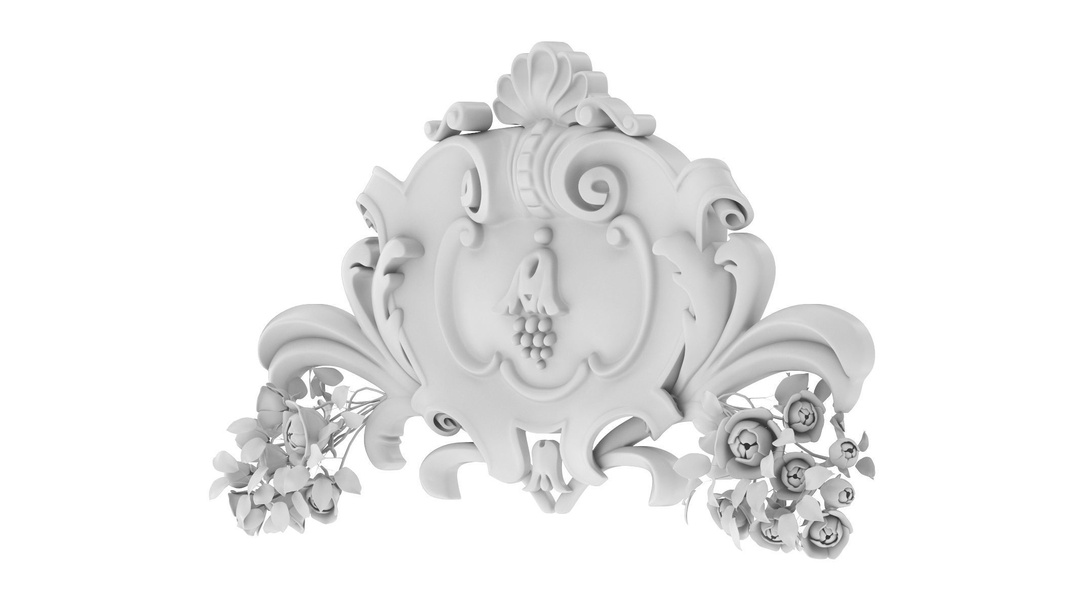 Cartouche Ornament 043 3D model_2
