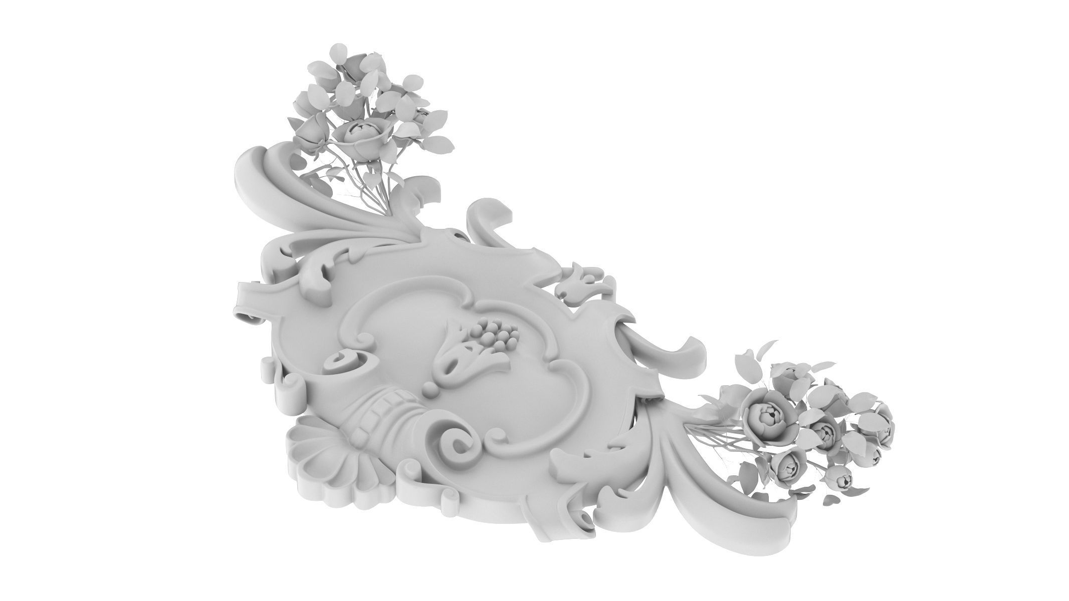 Cartouche Ornament 043 3D model_3