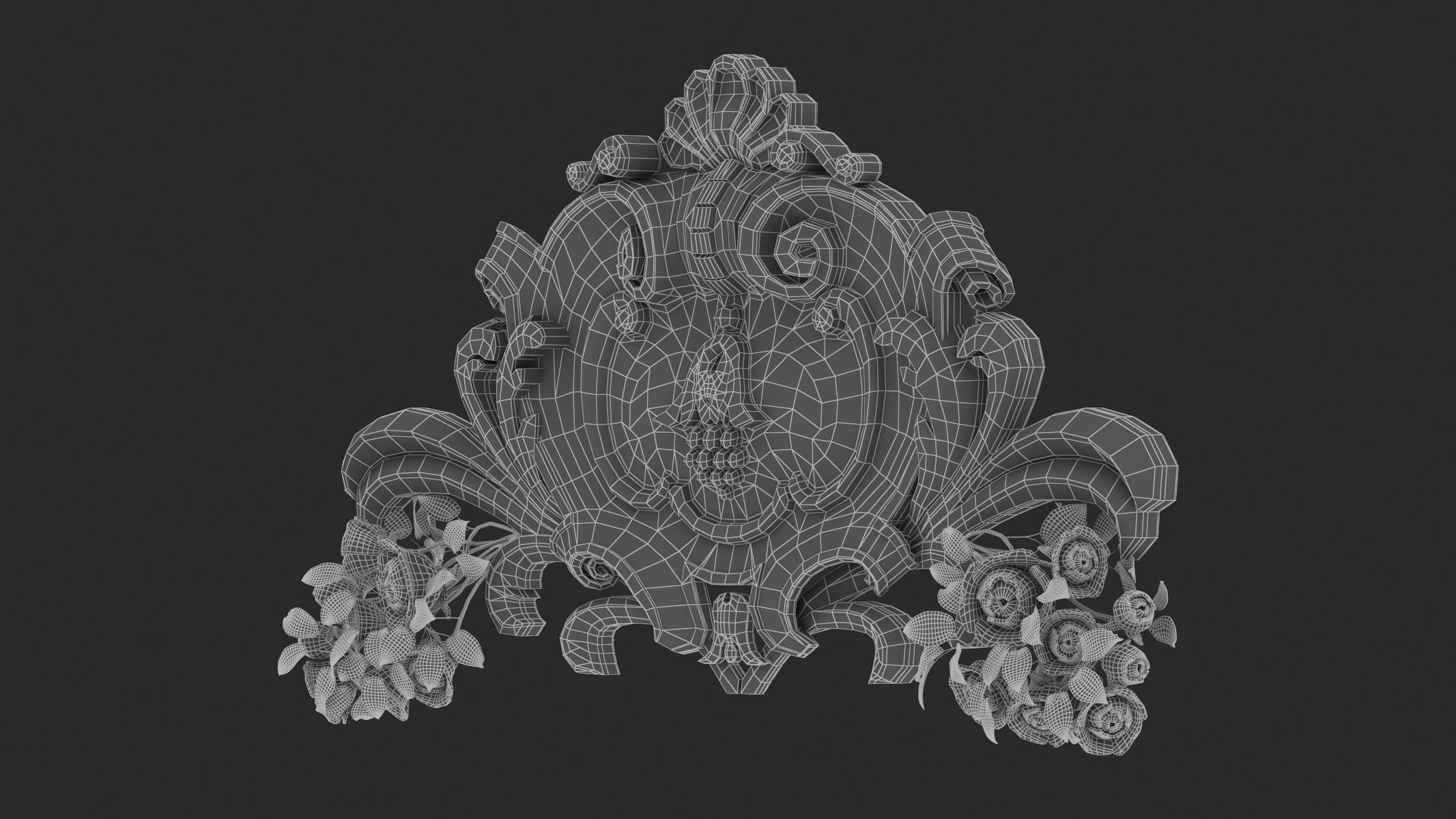 Cartouche Ornament 043 3D model_7