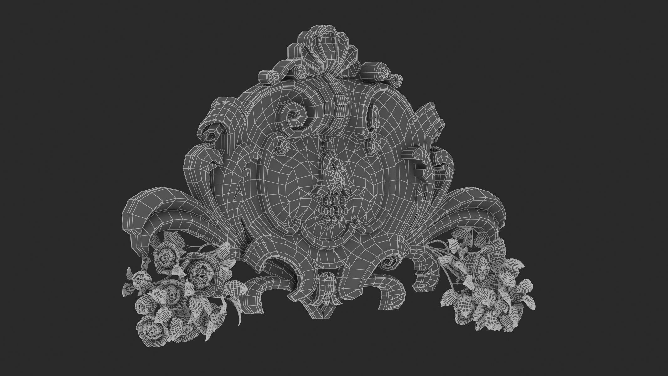 Cartouche Ornament 043 3D model_6