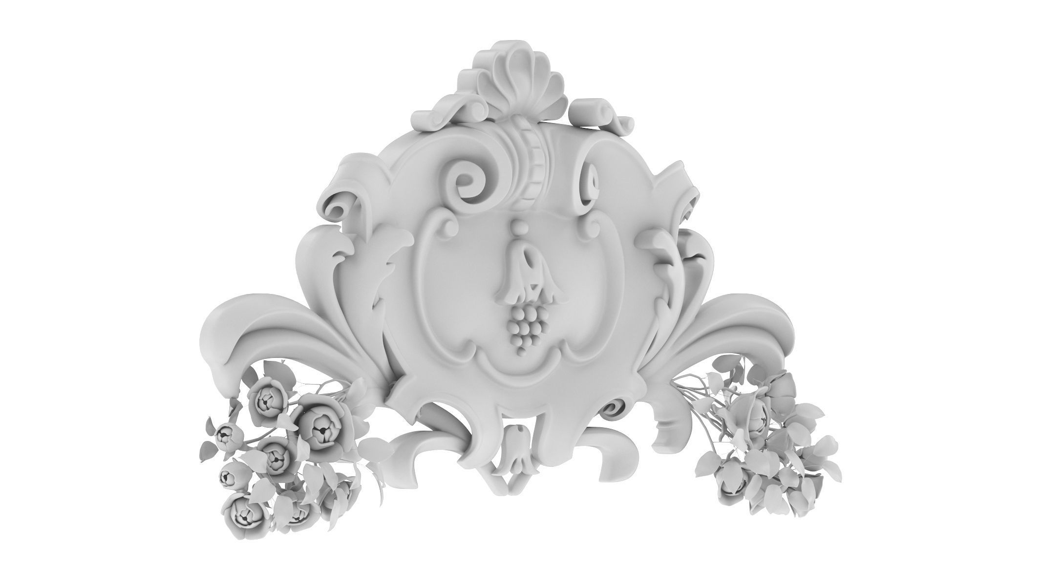 Cartouche Ornament 043 3D model_1