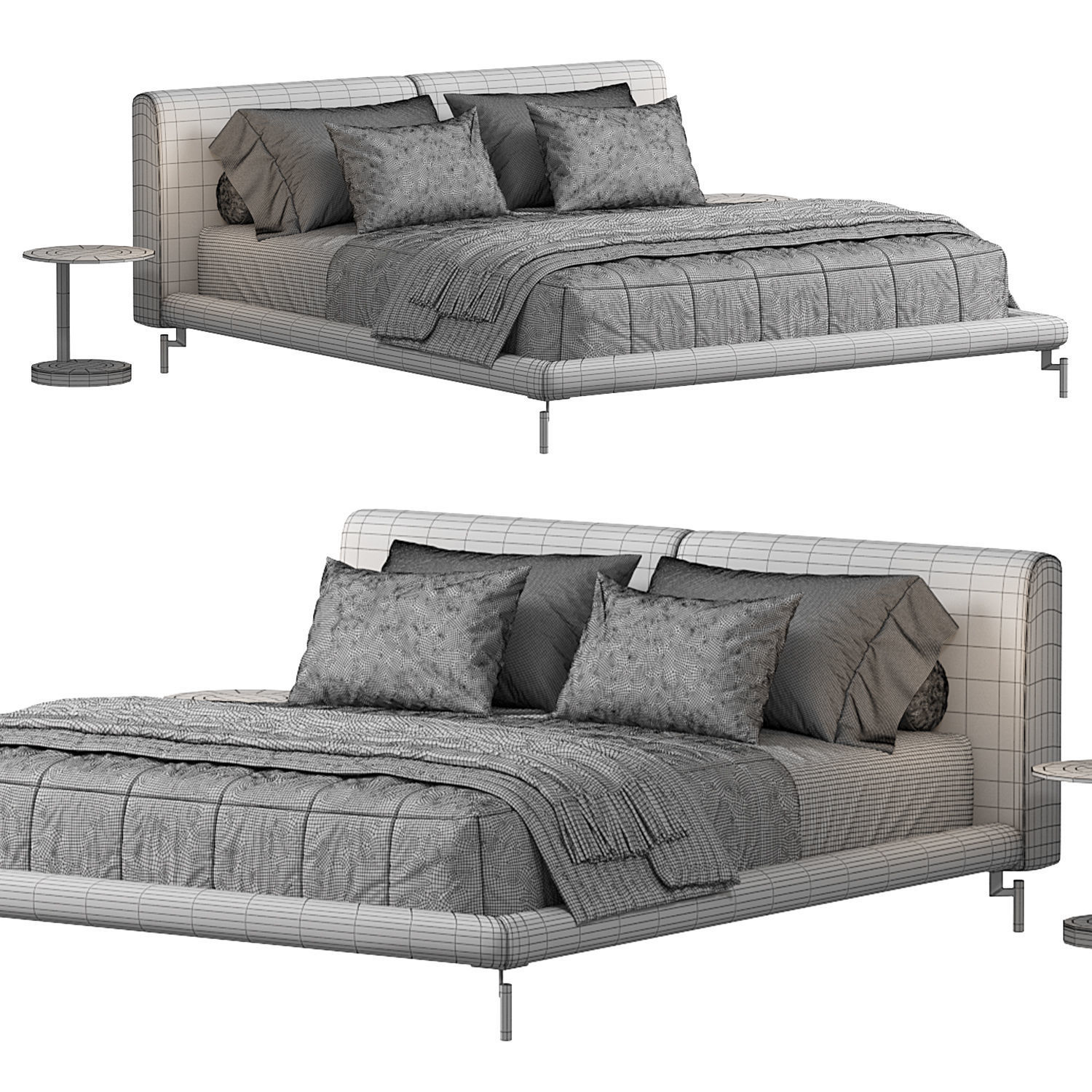 Canelli bed by zegen 3D model_2