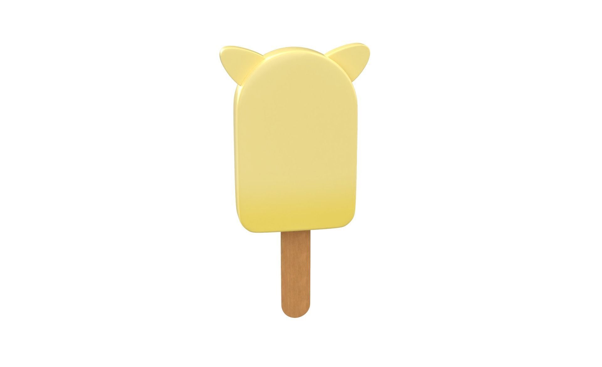 Cartoon Dog Ice Cream Cute Low-poly 3D model_11