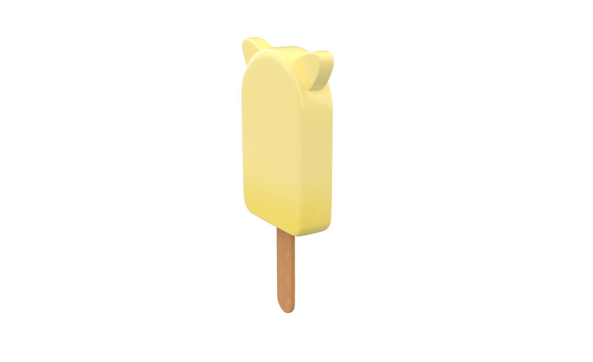 Cartoon Dog Ice Cream Cute Low-poly 3D model_14