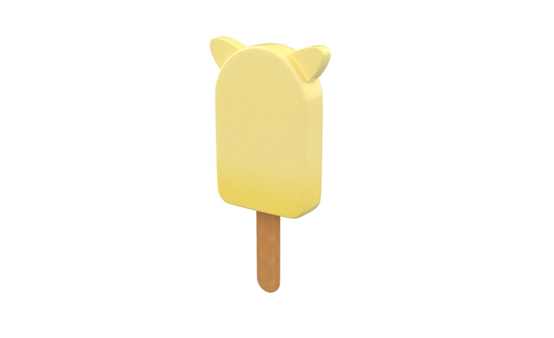 Cartoon Dog Ice Cream Cute Low-poly 3D model_13