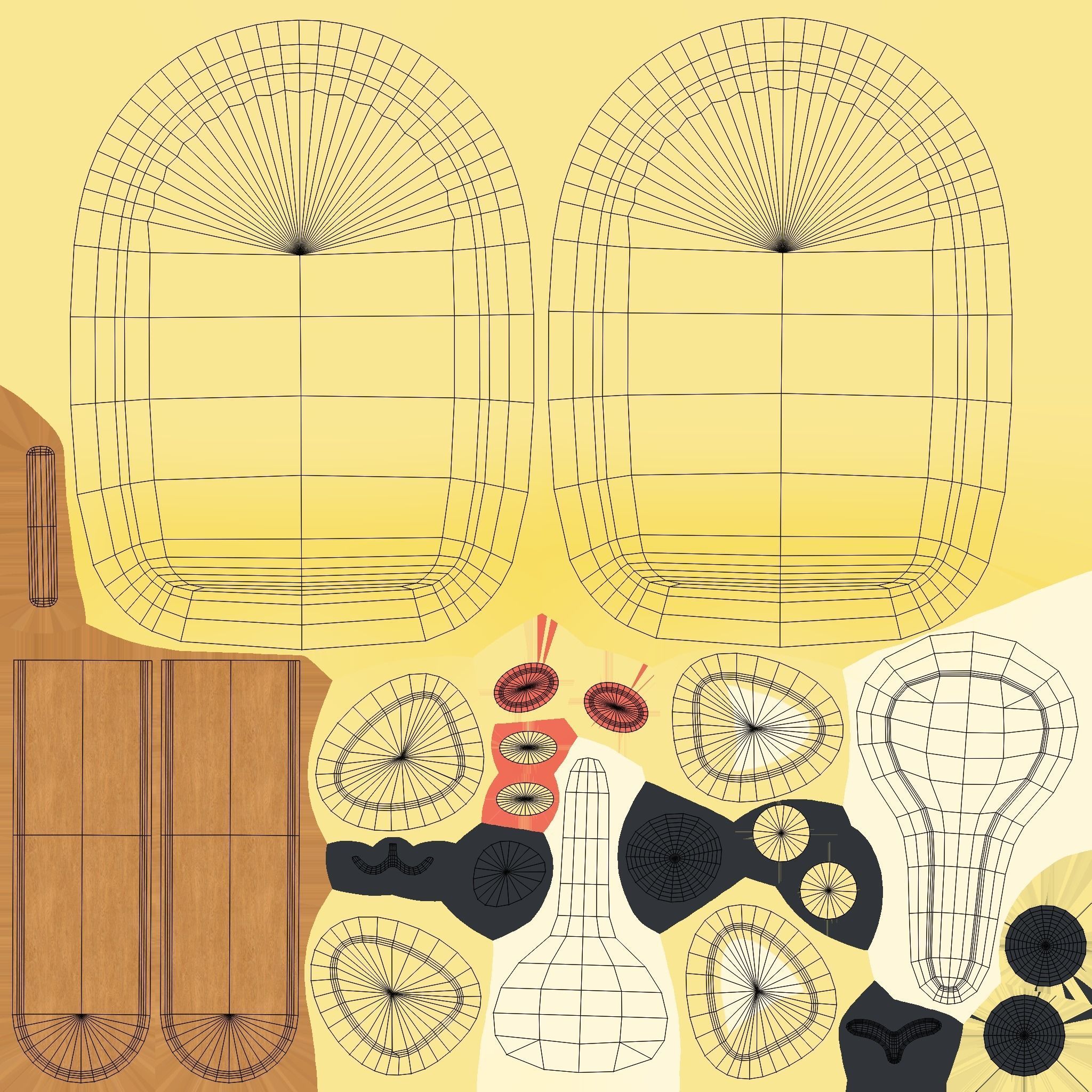 Cartoon Dog Ice Cream Cute Low-poly 3D model_22