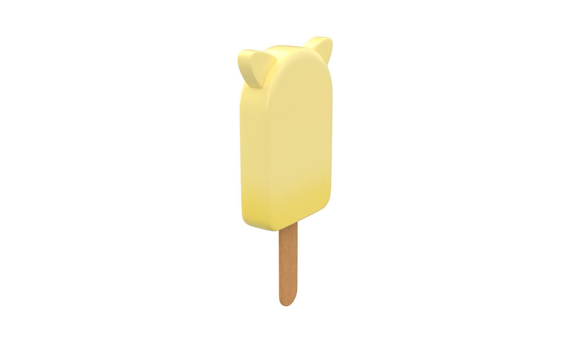 Cartoon Dog Ice Cream Cute Low-poly 3D model_9