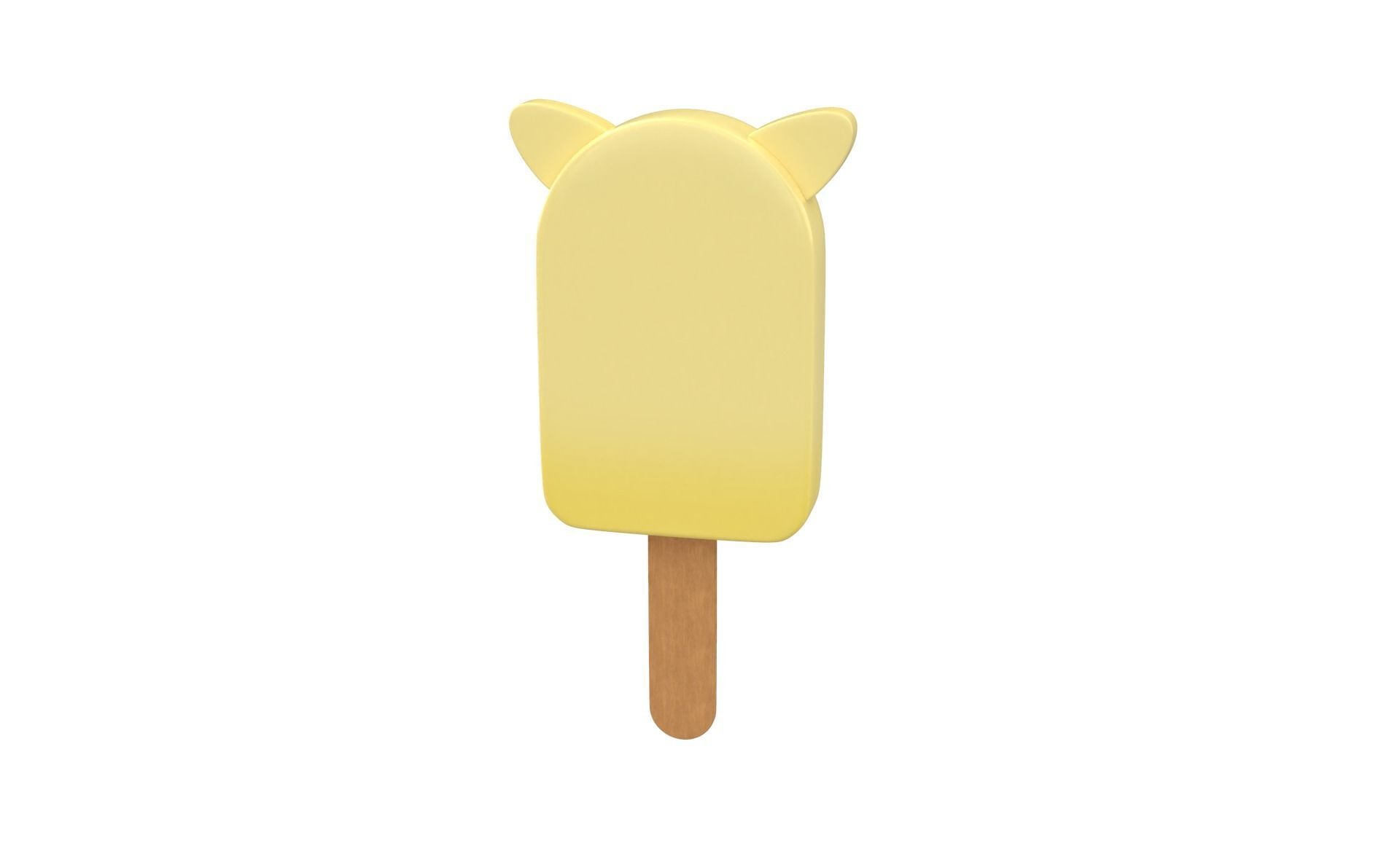 Cartoon Dog Ice Cream Cute Low-poly 3D model_12