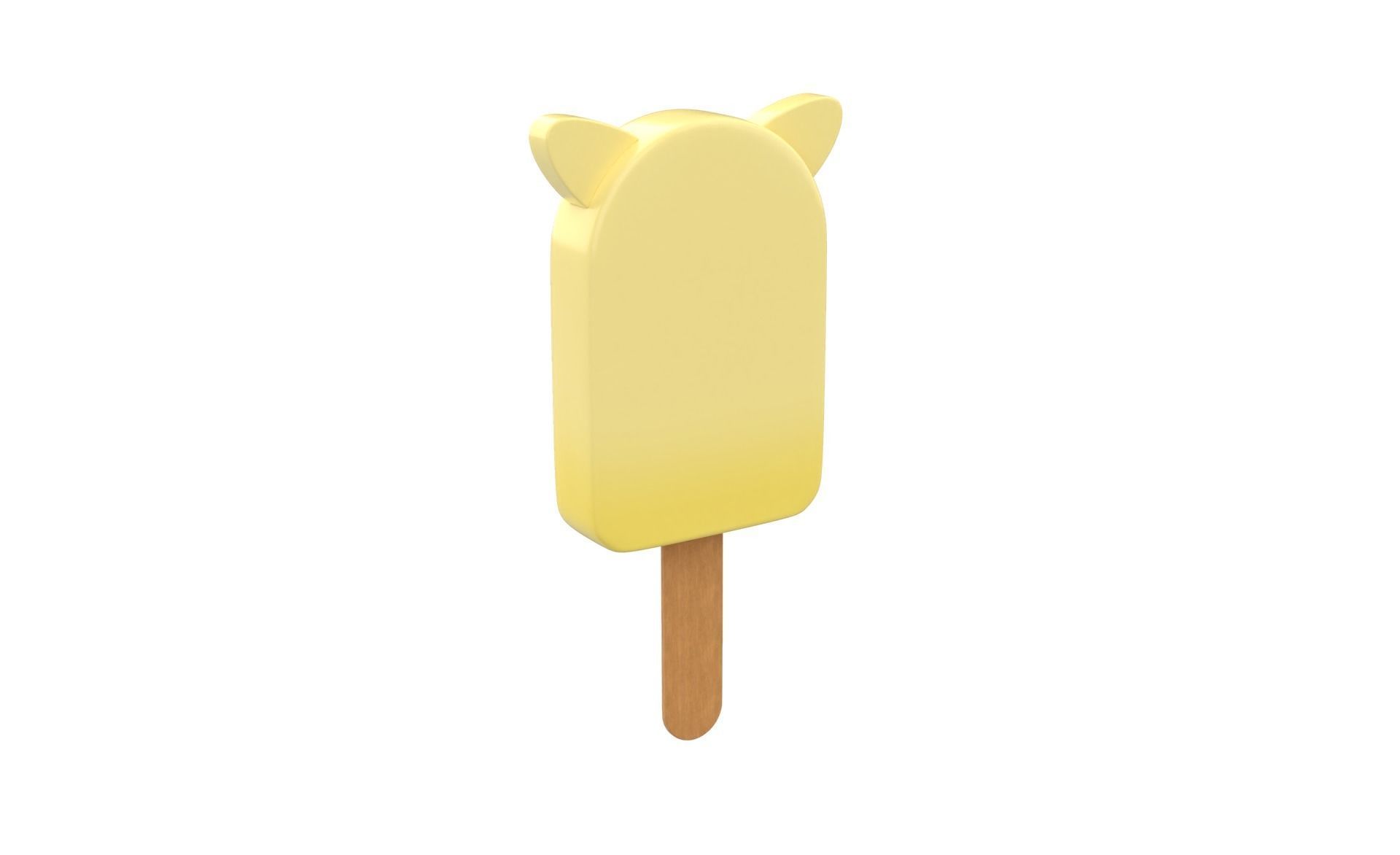 Cartoon Dog Ice Cream Cute Low-poly 3D model_10
