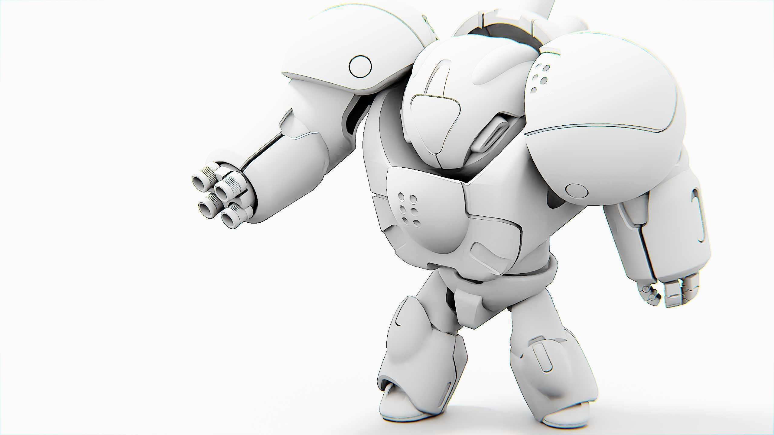 TOY BOT GROOMY B Rigged for Unreal Engine - Unity - MIXAMO  3D model_32