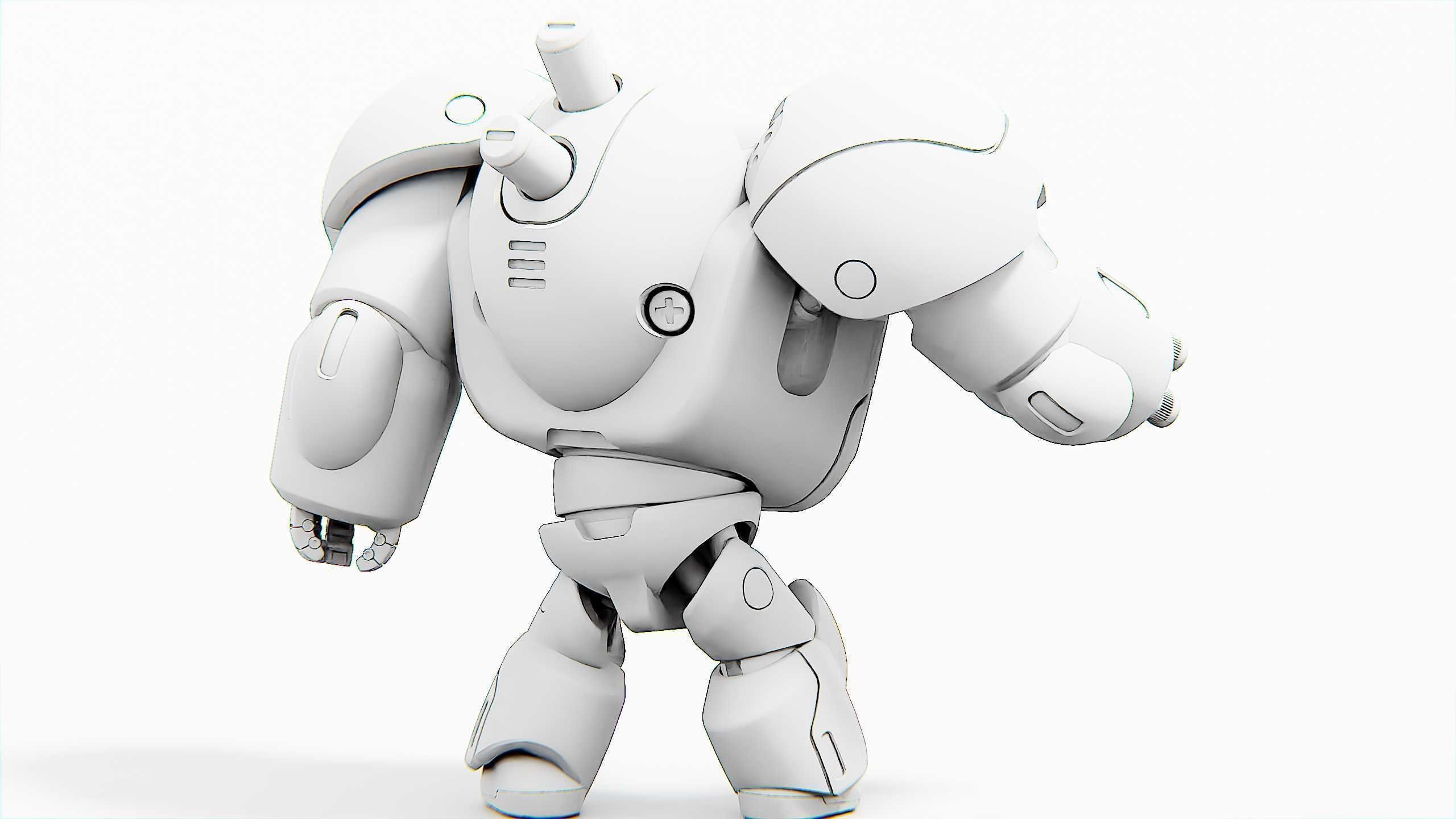 TOY BOT GROOMY B Rigged for Unreal Engine - Unity - MIXAMO  3D model_33
