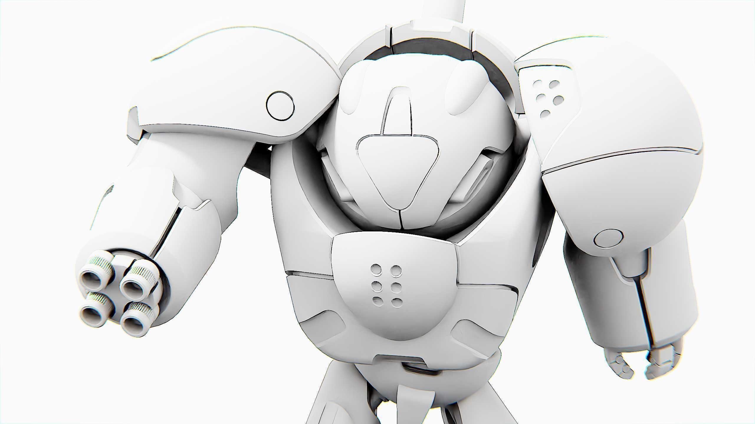 TOY BOT GROOMY B Rigged for Unreal Engine - Unity - MIXAMO  3D model_34