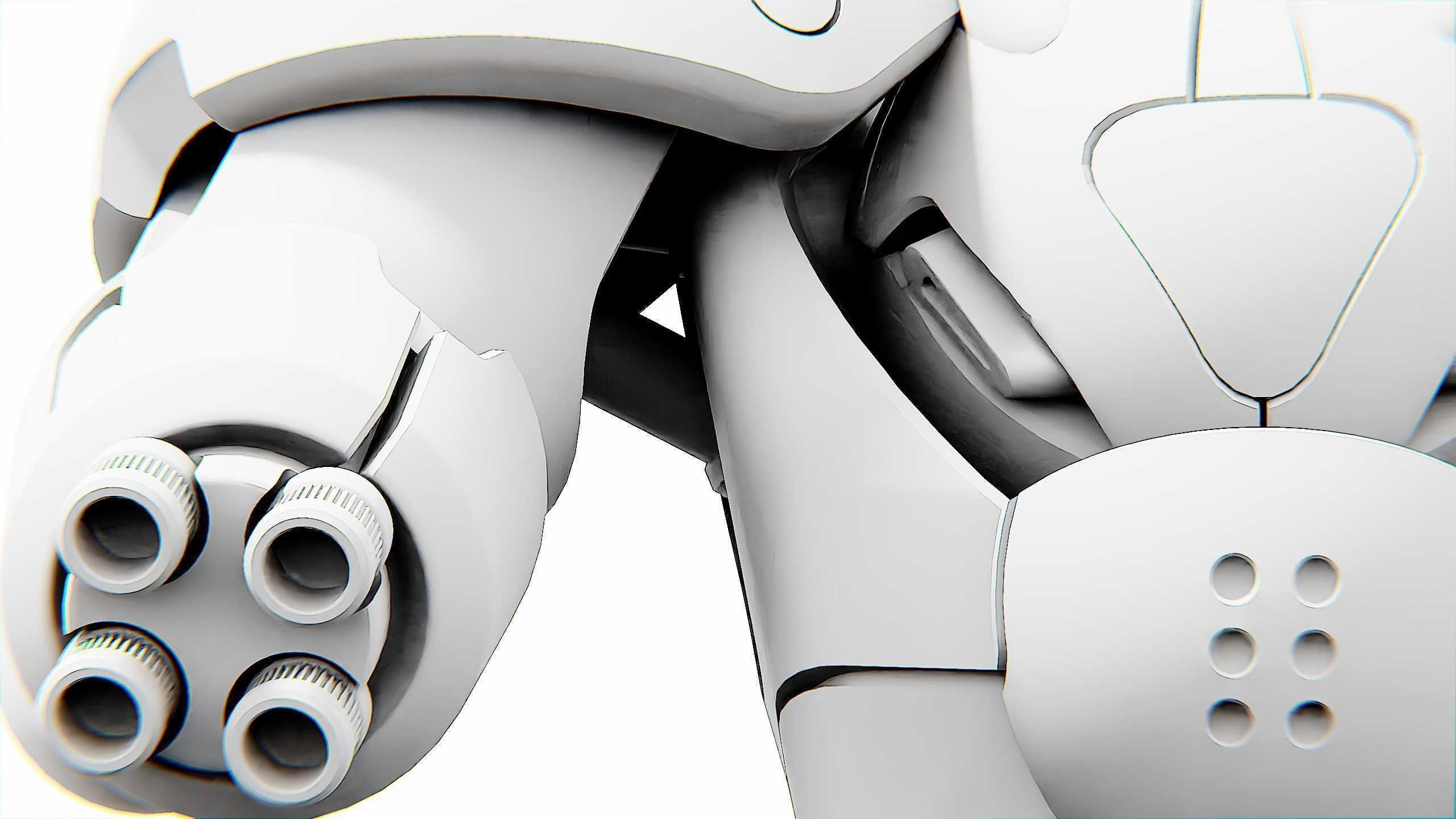 TOY BOT GROOMY B Rigged for Unreal Engine - Unity - MIXAMO  3D model_35