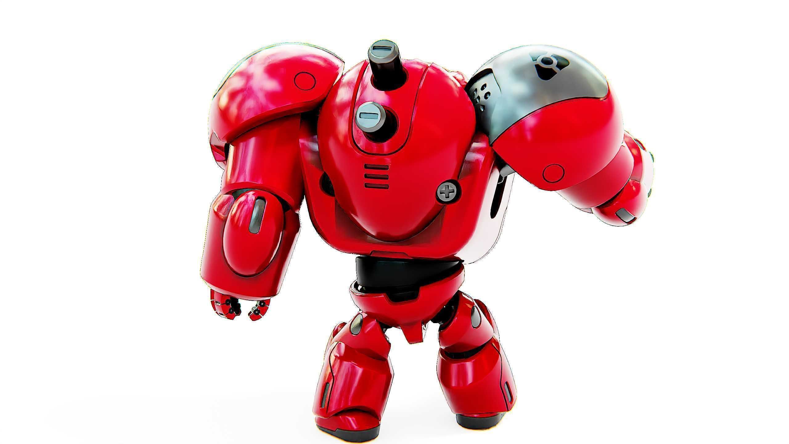 TOY BOT GROOMY B Rigged for Unreal Engine - Unity - MIXAMO  3D model_14