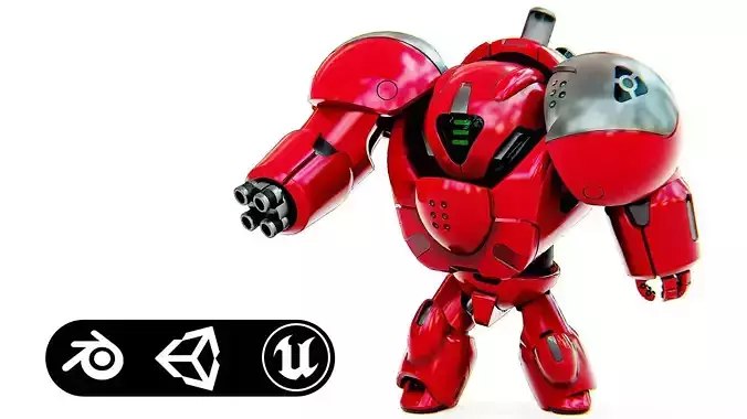 TOY BOT GROOMY B Rigged for Unreal Engine - Unity - MIXAMO  3D model