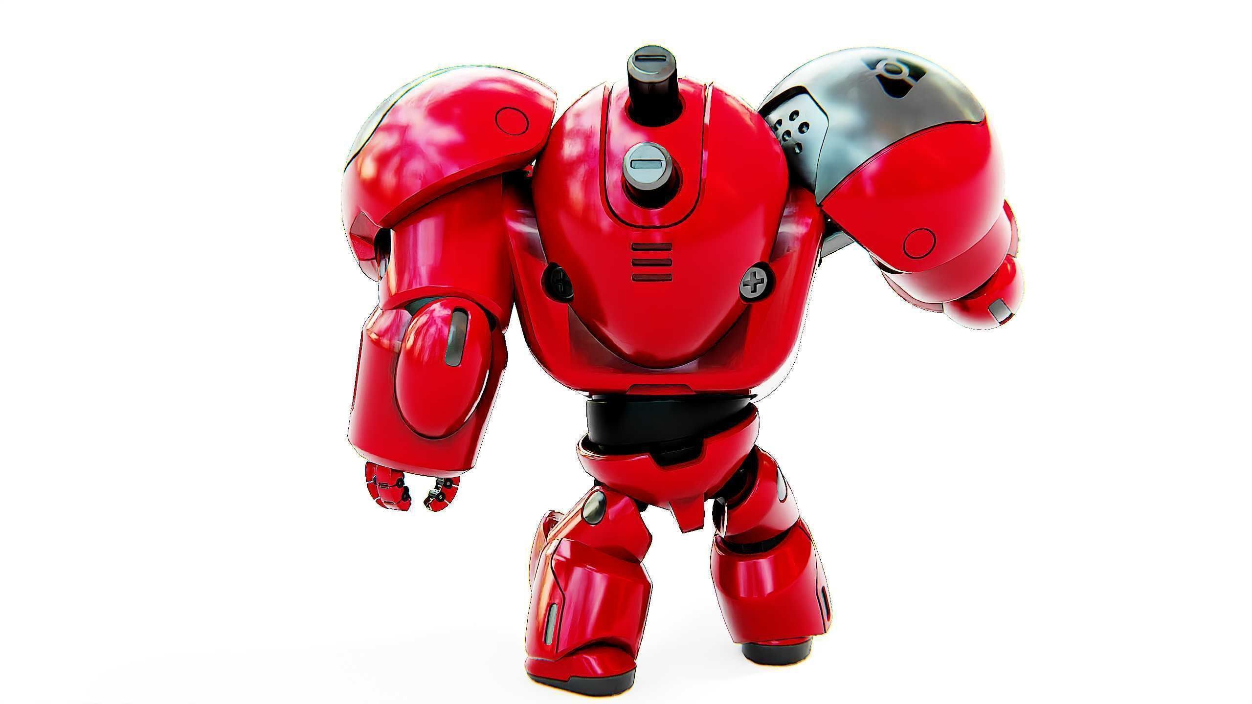 TOY BOT GROOMY B Rigged for Unreal Engine - Unity - MIXAMO  3D model_15